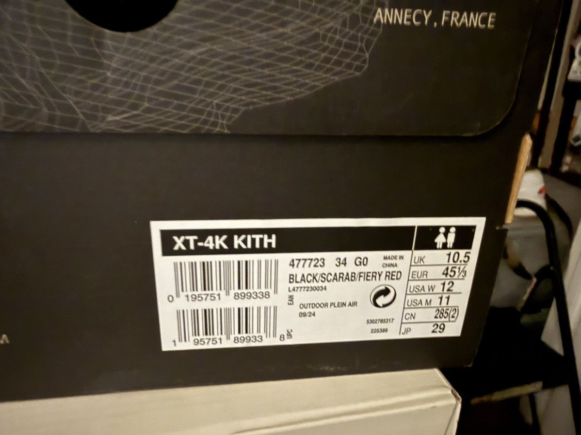 Kith × Salomon Kith for Salomon Kithmas XT-4K BLACK SCARAB FIERY RED Sz 11 Size US 11 / EU 44 - 8 Thumbnail
