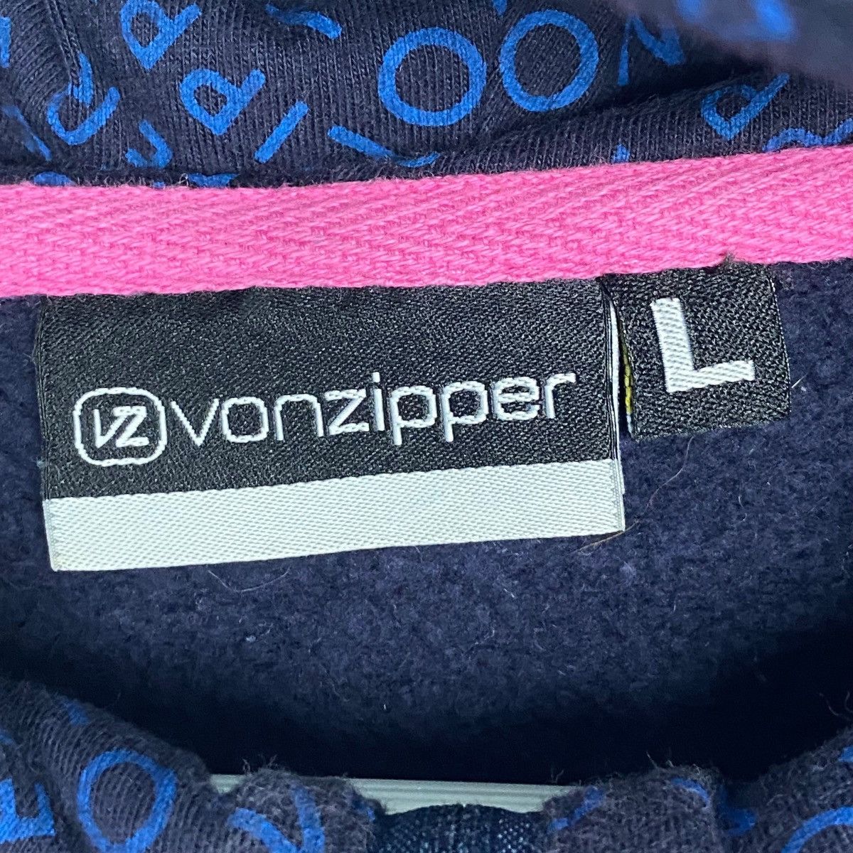 Vintage Vintage Von Zipper Full Zip Hoodie Sweater Navy Blue Size L Size US L / EU 52-54 / 3 - 8 Thumbnail