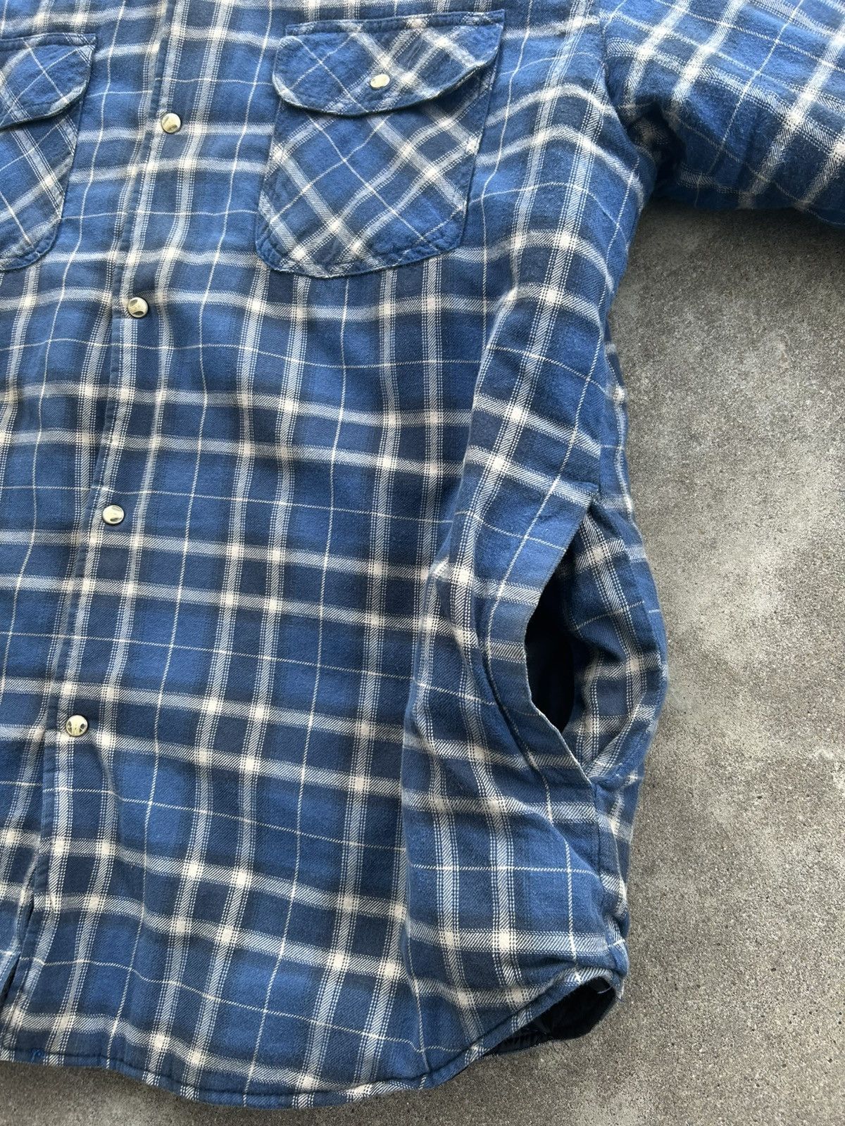 Flannel × Vintage Vintage Quilt Lined Flannel Overcoat Size US XL / EU 56 / 4 - 2 Thumbnail