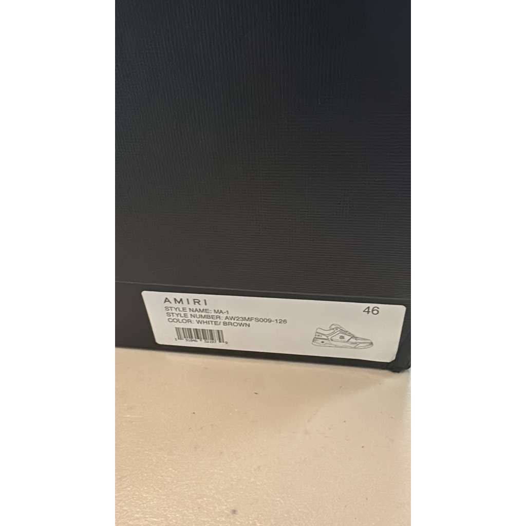 Amiri o1rshd1 Q:2 / MA-1 Leather Sneakers in White/Brown Size US 13 / EU 46 - 21 Thumbnail