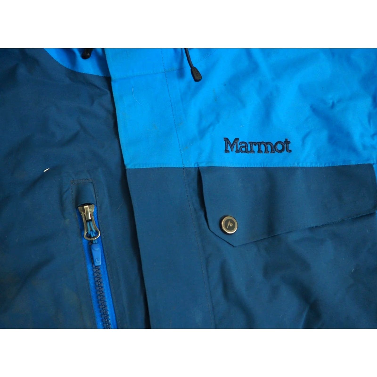 Marmot Marmot Jacket Mens L Blue Windbreaker Hooded Full Zip Outdoor Hiking Tower Boot Pack Style Outdoor 90s (if applicable) Size US L / EU 52-54 / 3 - 5 Thumbnail