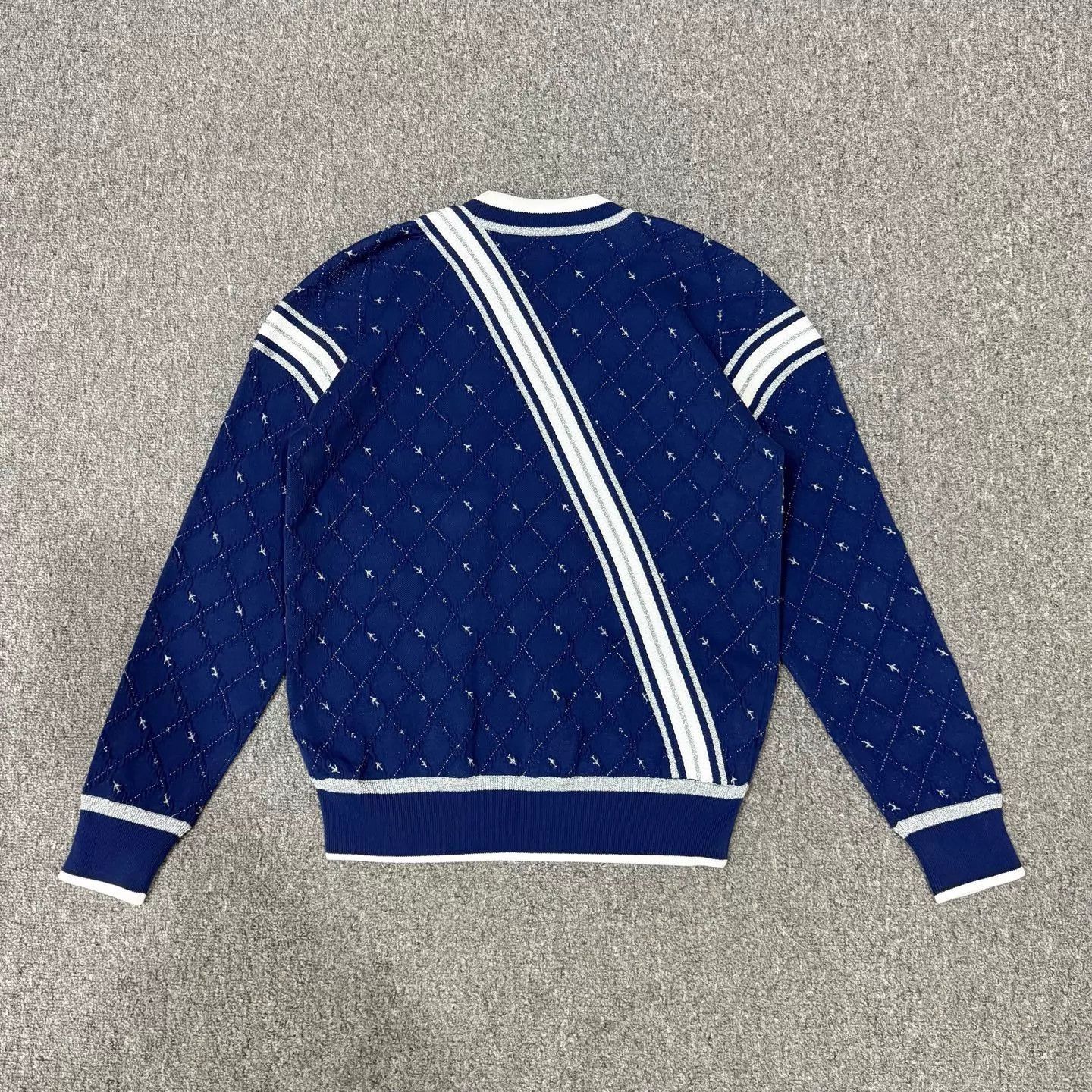 Chanel Chanel 16S Airport zip glitter knit sweat blue white 38 Size S / US 4 / IT 40 - 2 Thumbnail