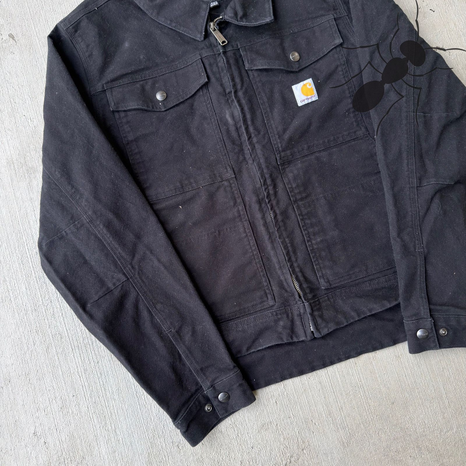 Carhartt × Vintage Carhartt black long sleeve zip up work wear shirt Size US S / EU 44-46 / 1 - 2 Thumbnail