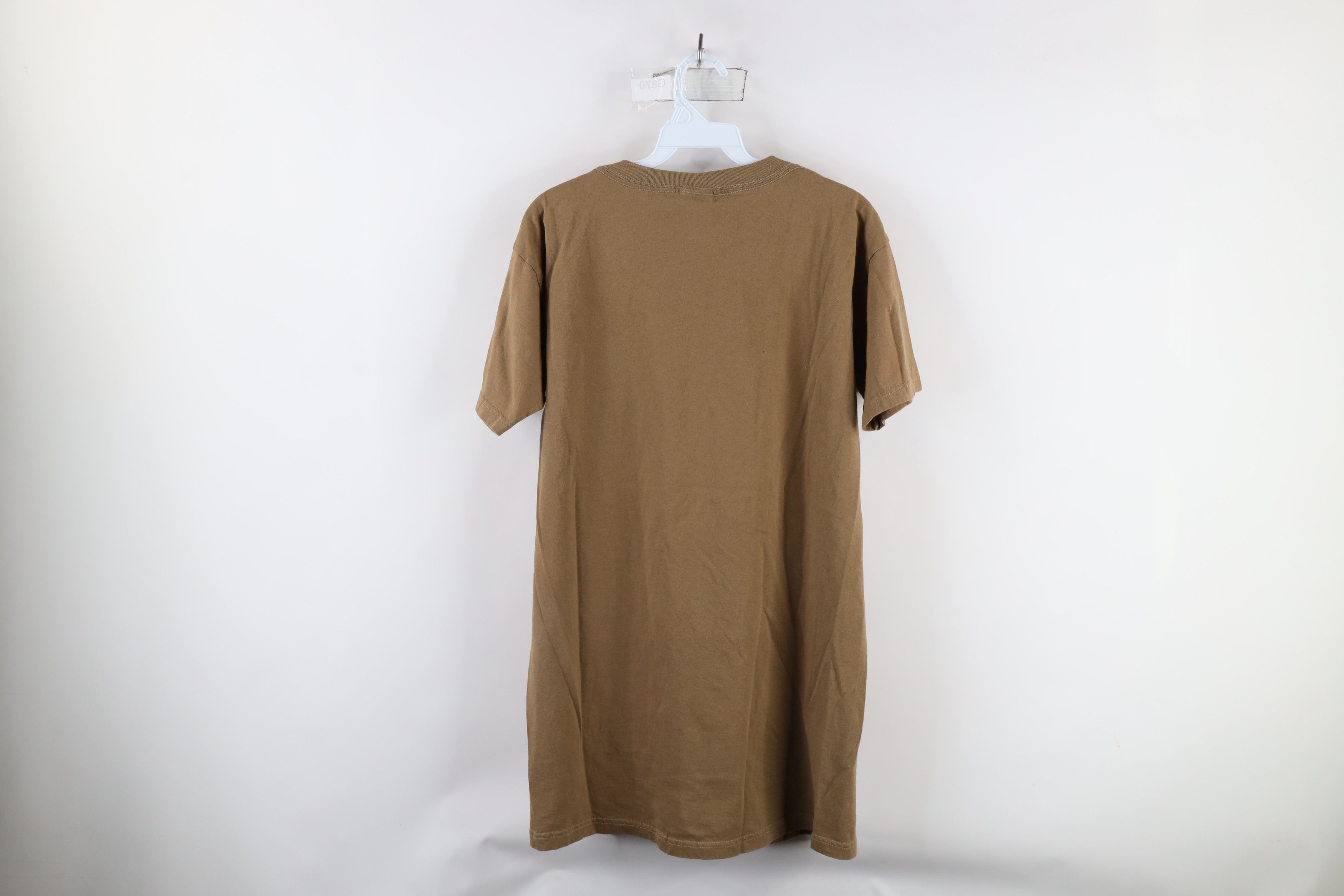 Vintage Vintage 90s Streetwear Short Sleeve T-Shirt Brown Cotton USA Size US L / EU 52-54 / 3 - 10 Thumbnail