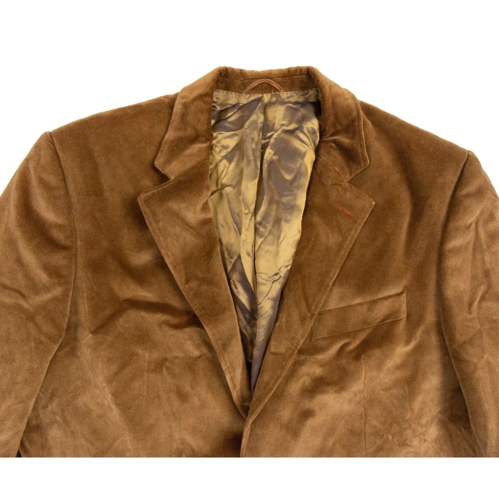 Vintage Scabal Men's Blazer Jacket 52R Brown Cotton Regular Fit Preppy Size 50R - 2 Thumbnail