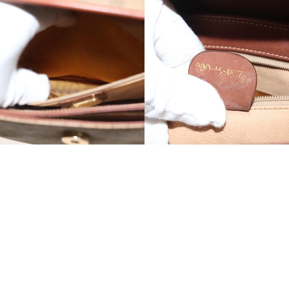 Gucci GUCCI Micro GG Supreme Handbag Pvc Beige Gold 000 46 000 46 Size ONE SIZE - 13 Thumbnail