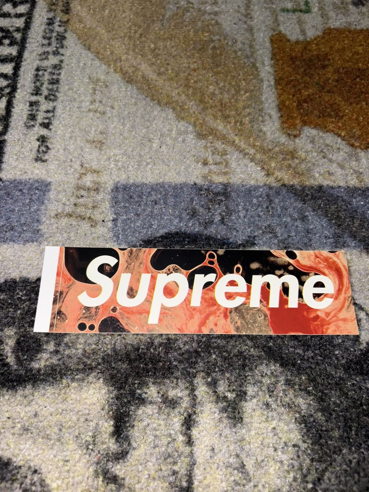 Supreme Supreme x Andres Serraro Blood & Semen Box Logo Sticker Size ONE SIZE - 1 Preview
