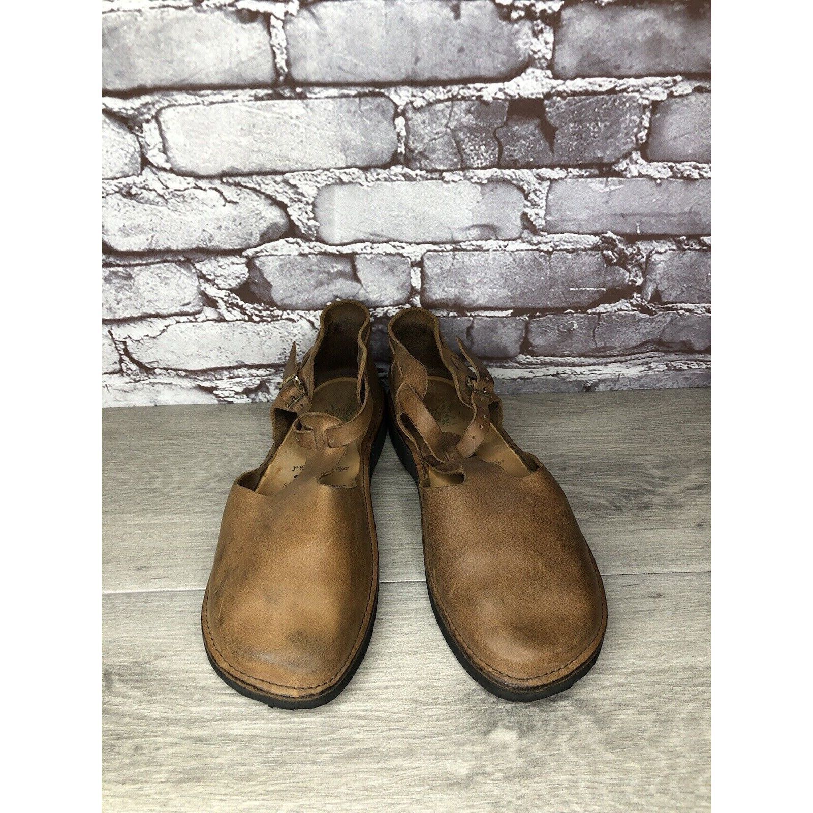 Other Aurora Shoe Co. Brown Leather Closed Toe Mary Jane Shoes Wom Size US 11 / IT 41 - 11 Thumbnail