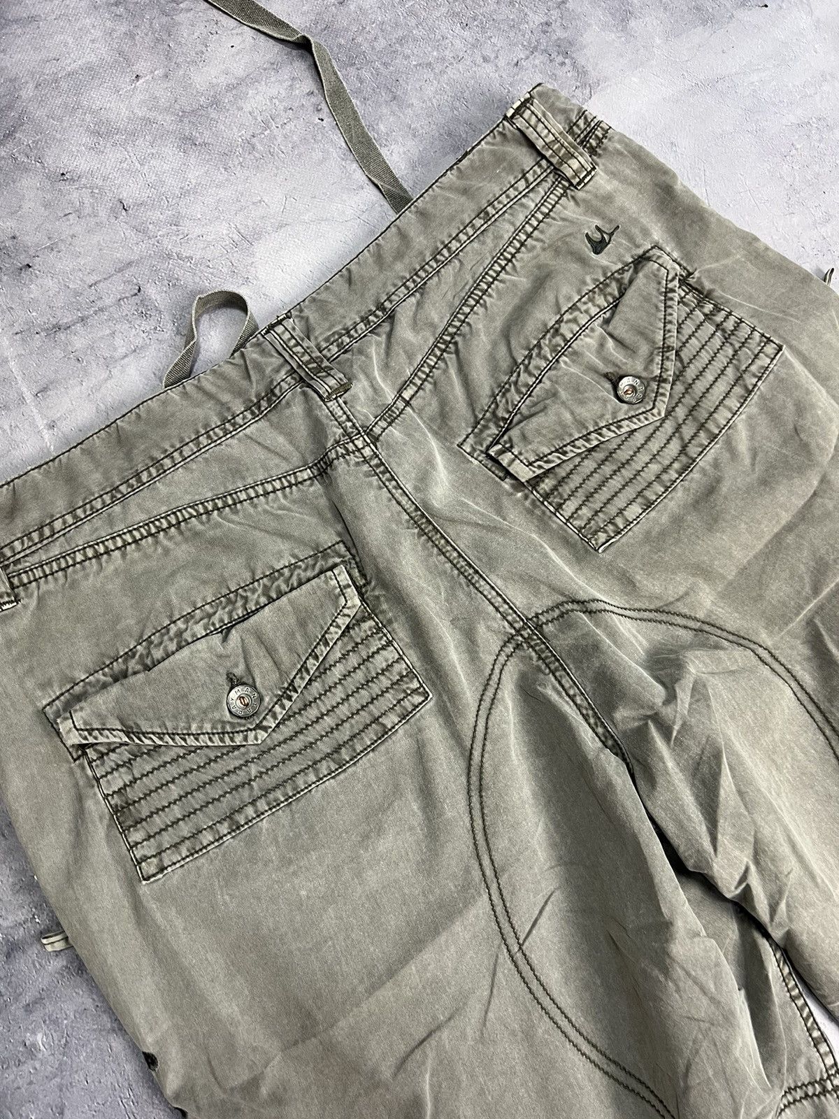 Vintage Avant Garde Cargo Pants Y2k Streetwear Size 36’’ Size US 36 / EU 52 - 9 Thumbnail