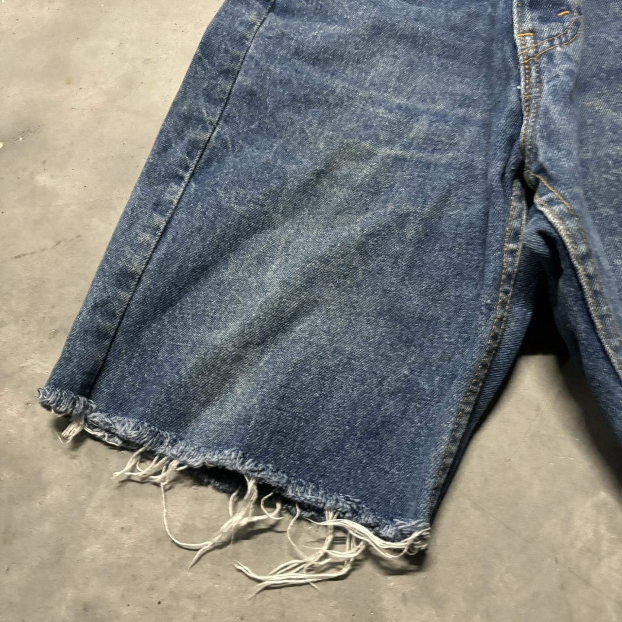 Levi's × Vintage Crazy Vintage 90s Grunge Levi’s Orange Tab Cut Off Denim Jean Shorts Jorts! Size US 35 - 4 Thumbnail