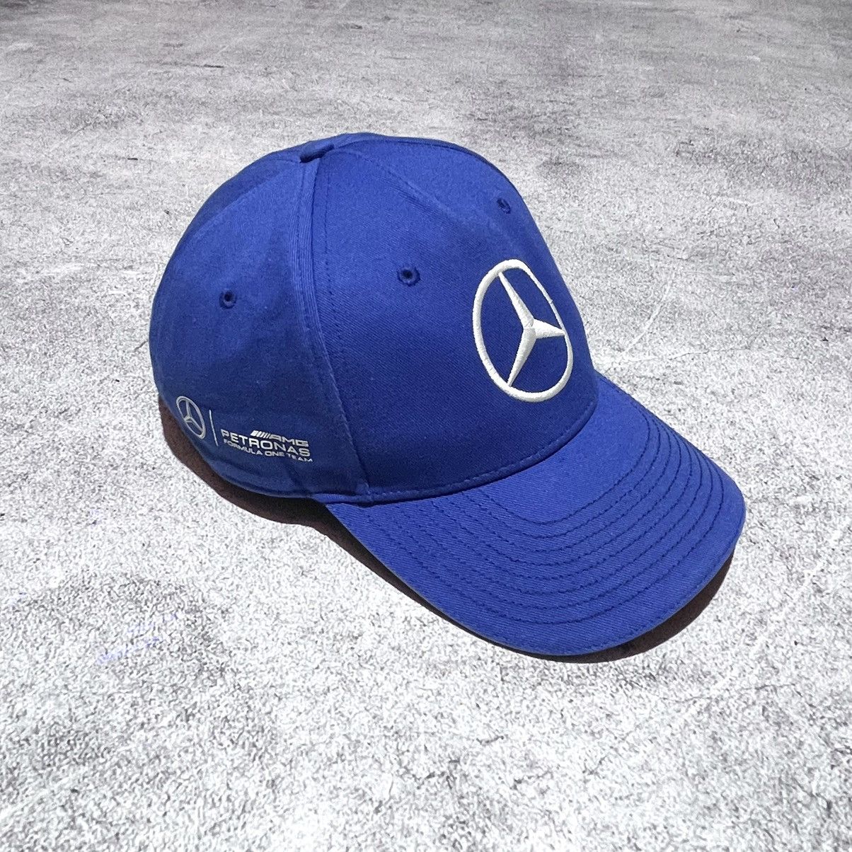 Formula 1 × Mercedes-Benz Mercedes AMG Formula1 Team X Monster Blue Cap Branded London Size ONE SIZE - 1 Thumbnail