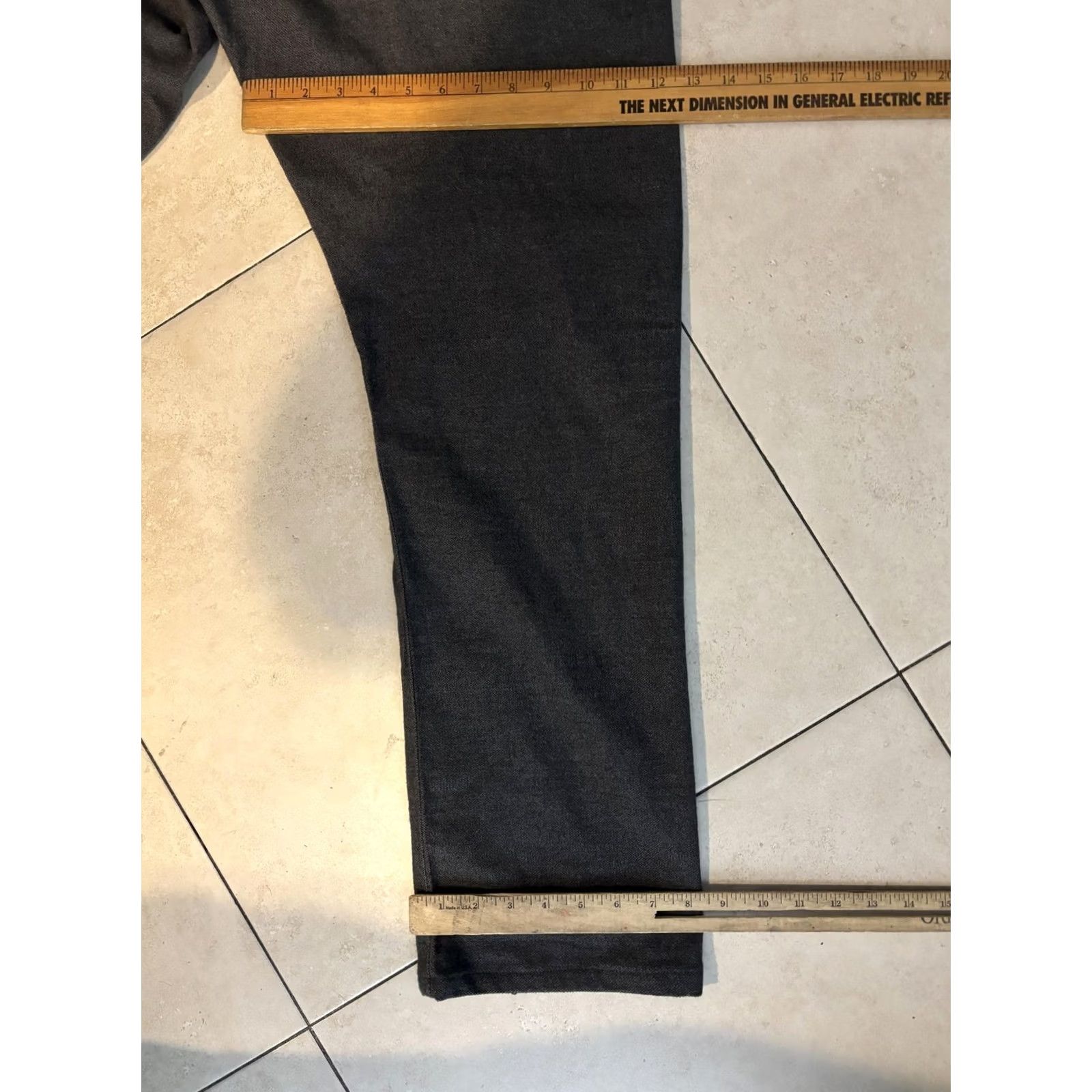 Denime AG Everett Jeans Mens 37x35 Gray Charcoal Slim Straight Mid Rise Denim 5 Pocket Size US 37 - 8 Thumbnail