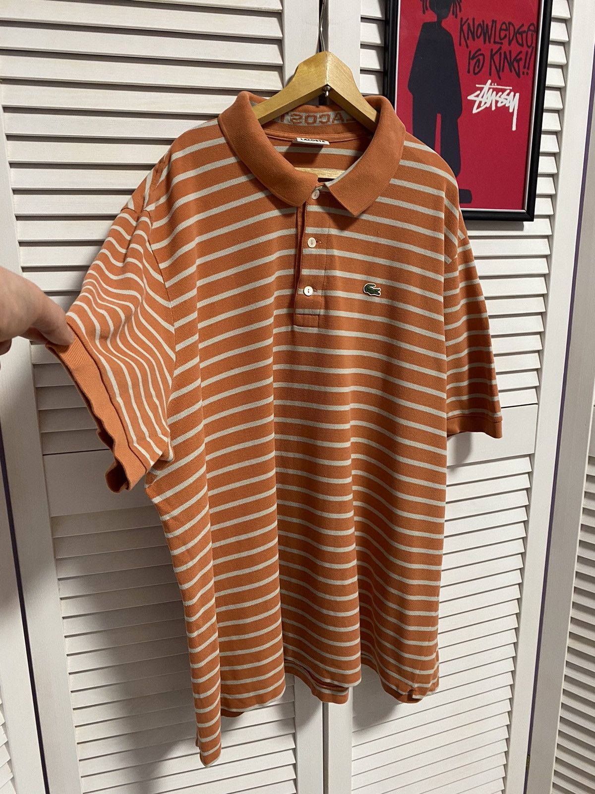 Lacoste Striped Polo Rugby Preppy Shirt Lacoste Logo Size US XL / EU 56 / 4 - 3 Thumbnail