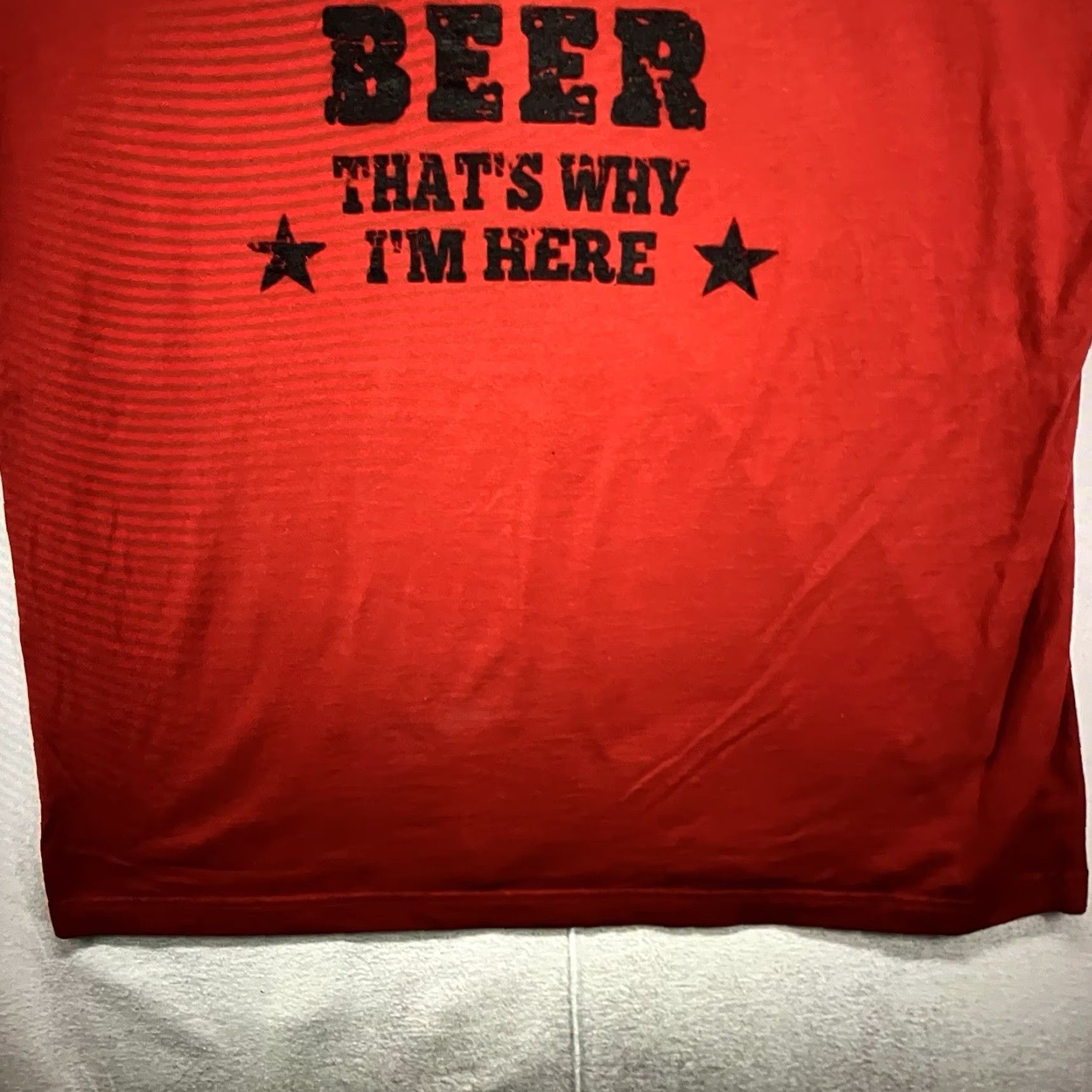 Hereu VINTAGE Cajun Humor T-Shirt Men 2XL Red Cotton Short Sleeve Crew Neck Beer Crawfish Fun Size US XXL / EU 58 / 5 - 6 Thumbnail