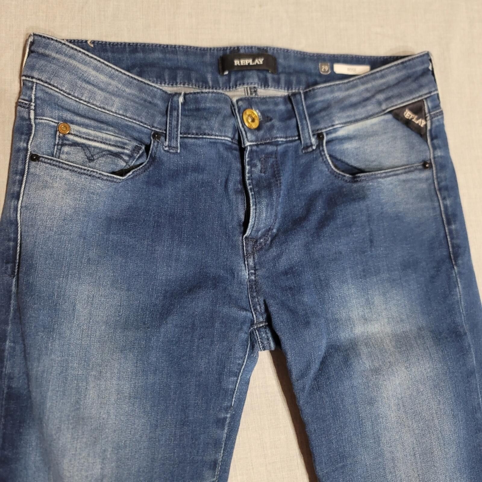 Replay Replay Rose Designer Blue Denim Jeans SZ 29 Skinny Y2K Size 29" - 3 Thumbnail