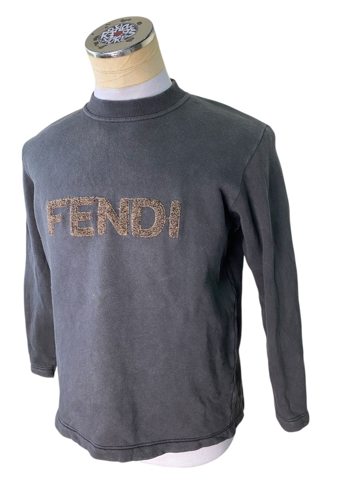 Vintage Fendi black cotton blend sweatshirt