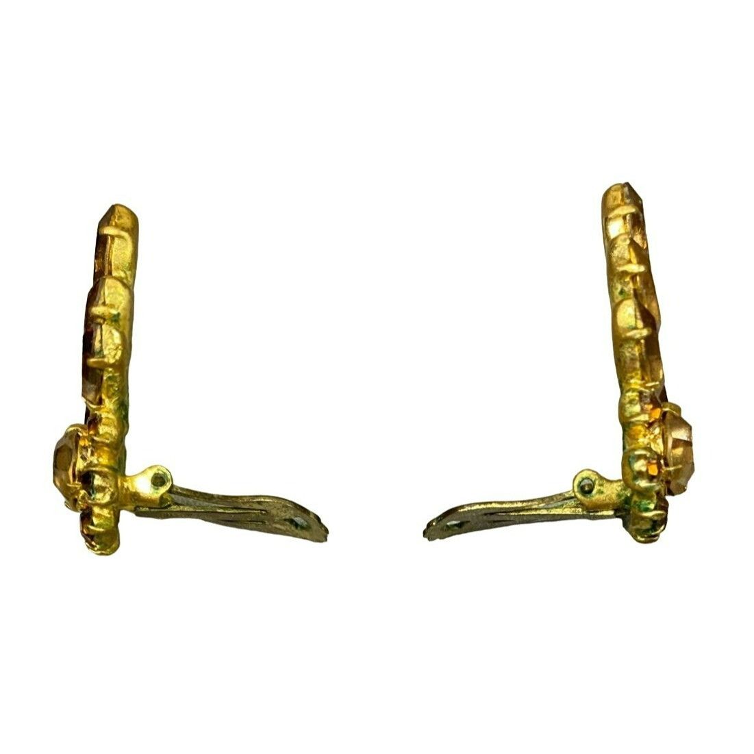 Other Vintage Gold Tone Austrian Brooch & Clip Earrings Set With A Size ONE SIZE - 8 Thumbnail