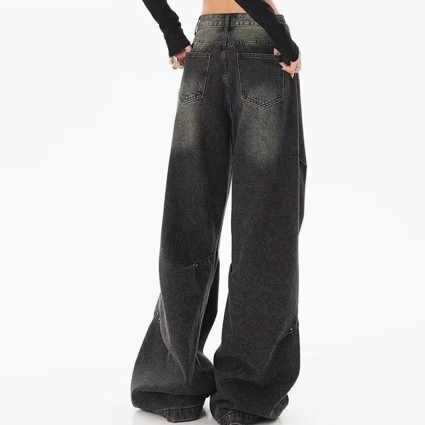 Japanese Brand Retro loose wide leg casual straight leg jeans Size US 30 / EU 46 - 4 Thumbnail