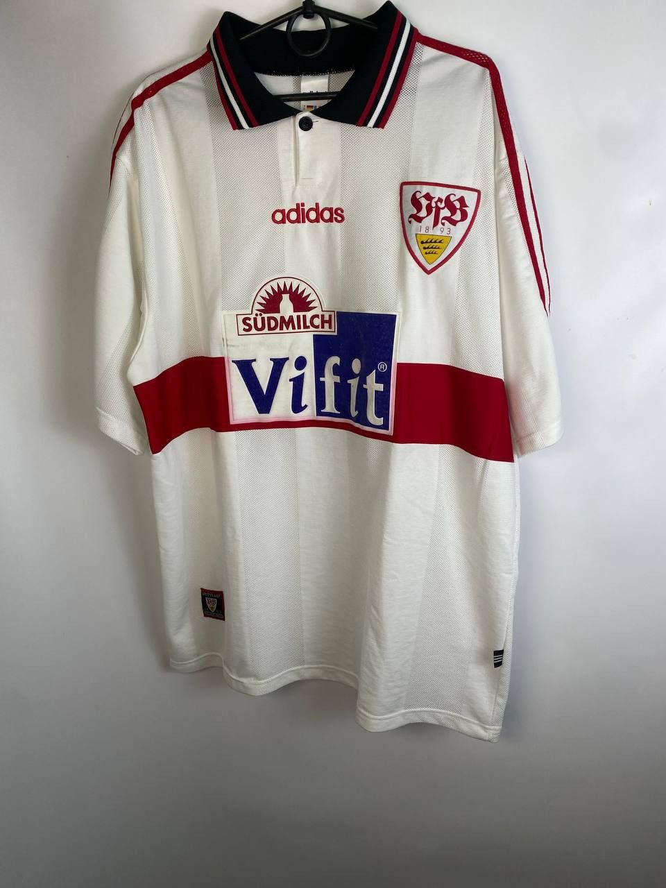 Adidas × Vintage Vintage VfB Stuttgart 96 97 Adidas Football Shirt Soccer Size US XL / EU 56 / 4 - 1 Thumbnail