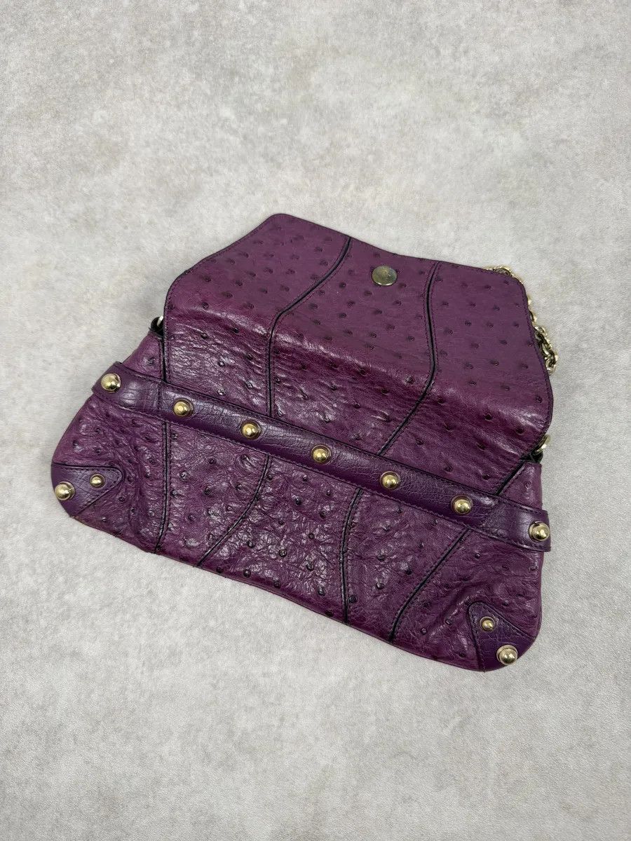 Gucci AW2003 Gucci Purple Ostrich Leather Handle Clutch Bag Size ONE SIZE - 3 Thumbnail