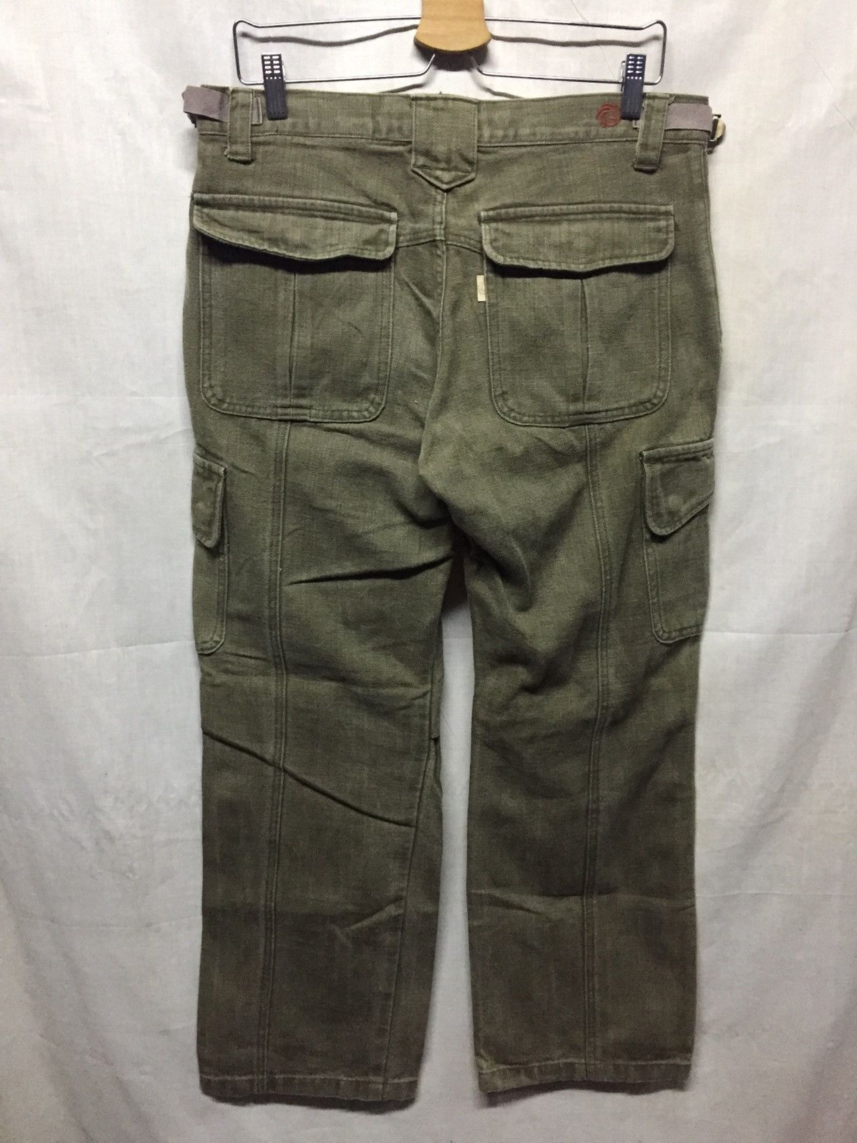 Japanese Brand × Le Grande Bleu (L.G.B.) Japanese Brand Dusty Olive Snap Button Cargo Pants Size US 34 / EU 50 - 2 Thumbnail