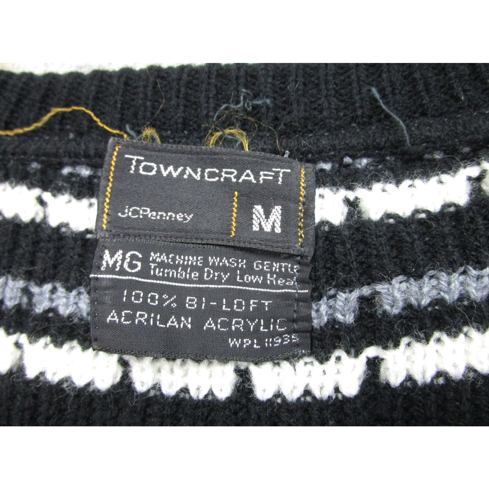 Vintage VINTAGE Towncraft Sweater Vest Mens M Black Striped Knit Acrylic 60s JC Penney Shirt Vest Mens M Black Striped Knit Acrylic Size US M / EU 48-50 / 2 - 4 Thumbnail