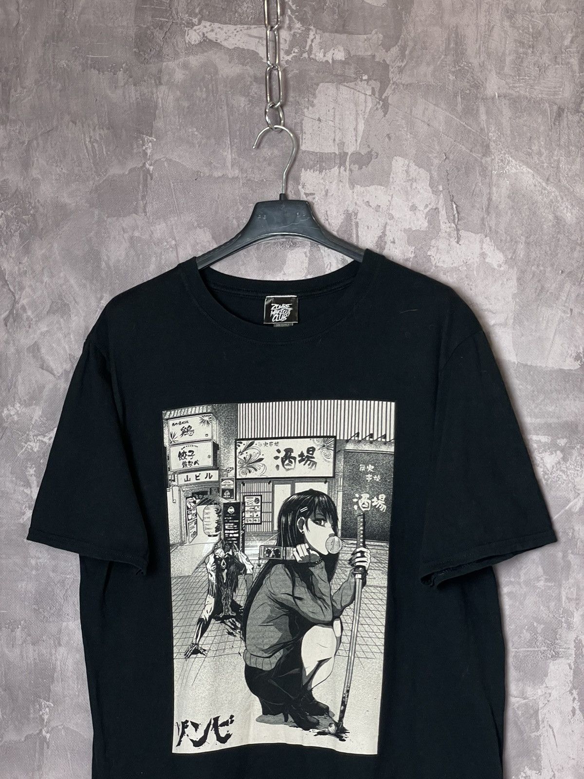 Anime × Vintage Zombie Makeout Club Black Tee Size Medium Size US M / EU 48-50 / 2 - 2 Thumbnail