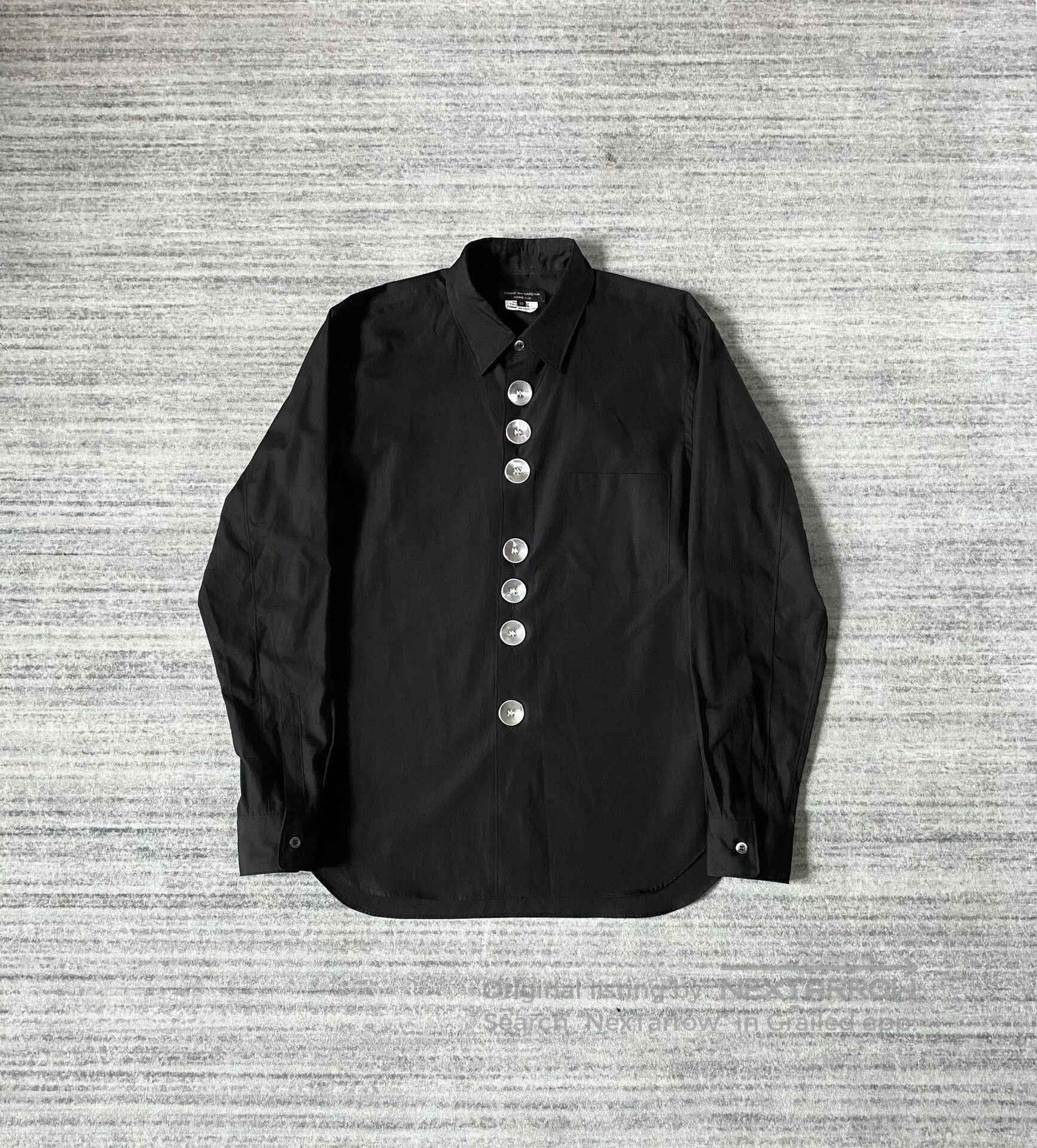 Comme des Garcons Homme Plus Comme Des Garcons Black Button-Up Shirt Jacket. Size US XS / EU 42 / 0 - 1 Thumbnail