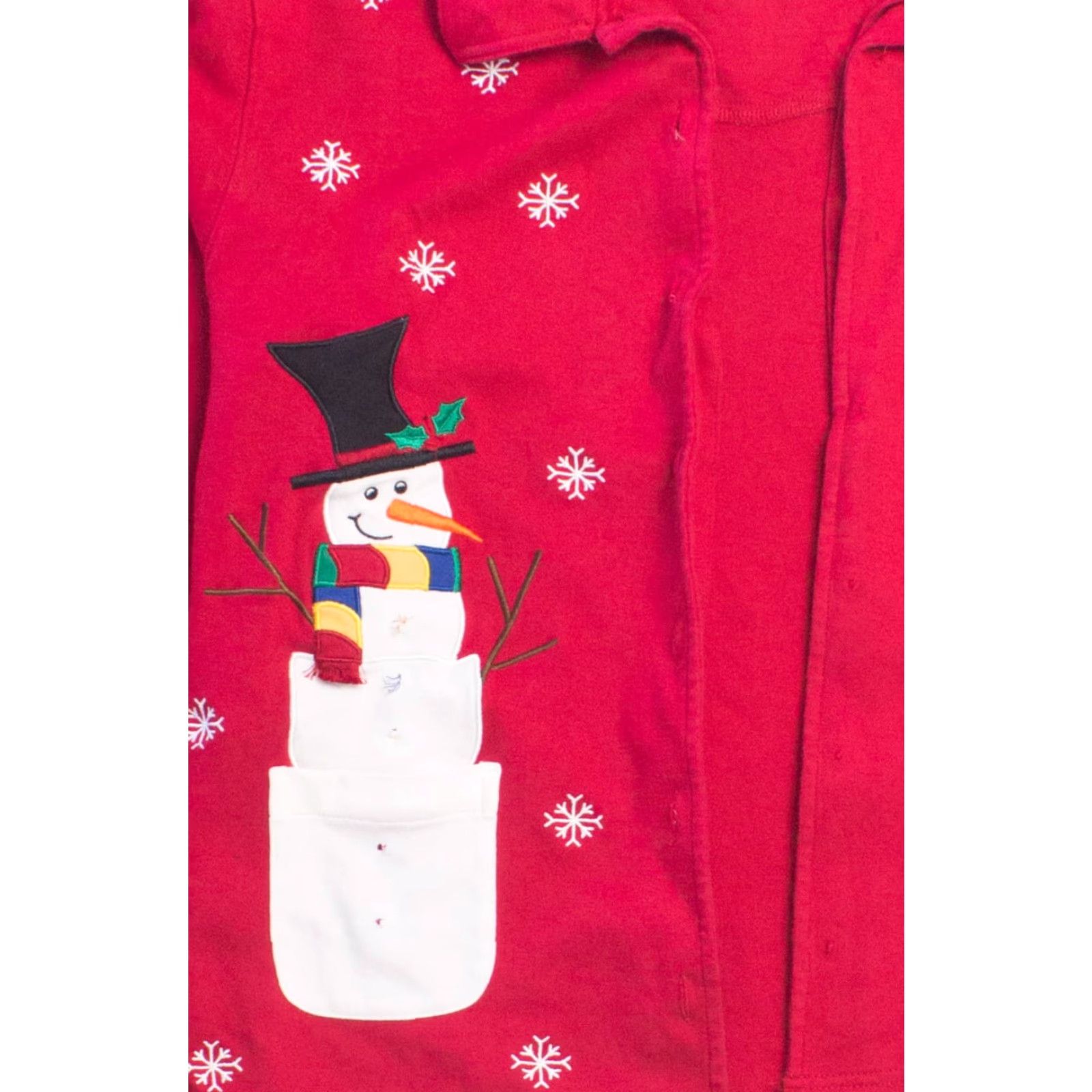 Vintage VINTAGE Red Ugly Christmas Sweatshirt 58284 Large Cotton Christmas Snowmen Mens Womens 1990s Size L / US 10 / IT 46 - 2 Thumbnail