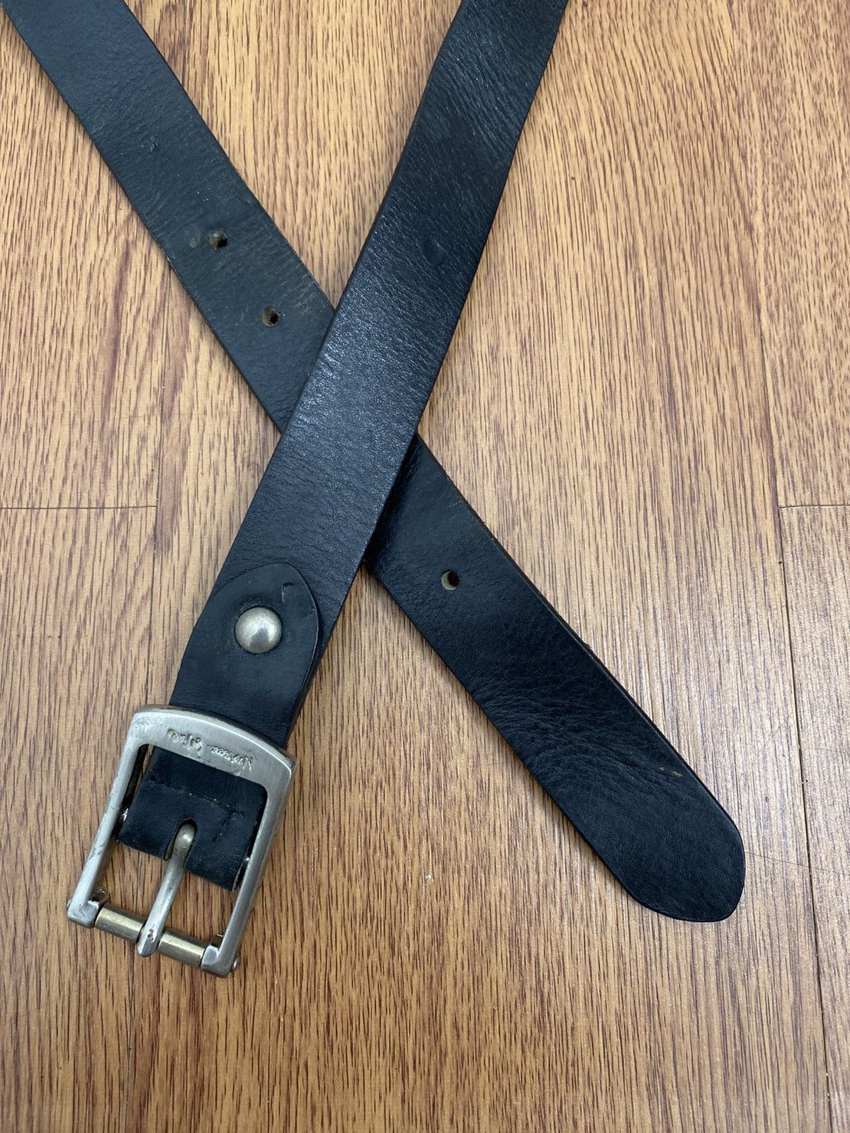Japanese Brand Number(N)ine black leather belt Size ONE SIZE - 2 Thumbnail