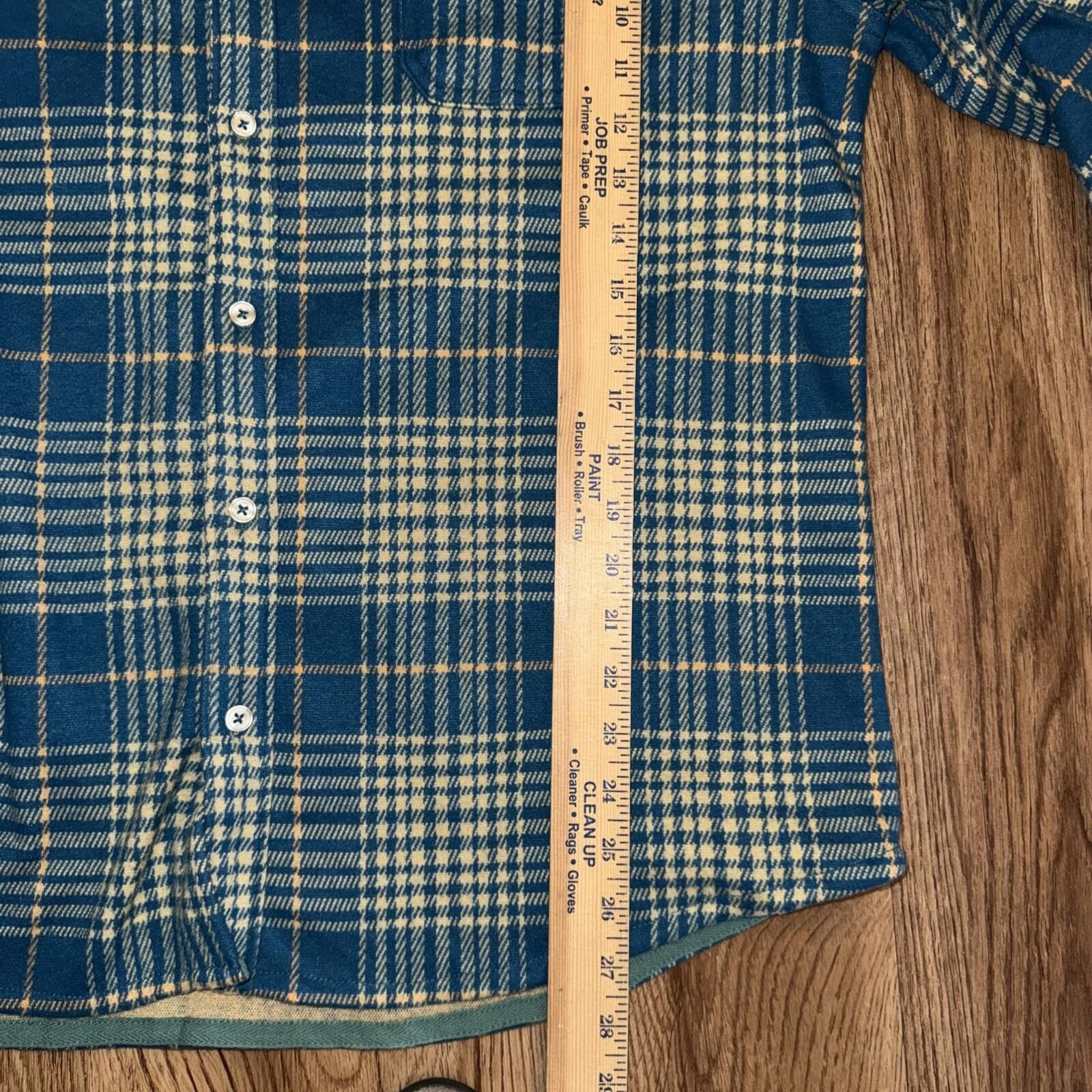 Chubbies Chubbies Mens Fleece Flannel Overshirt Plaid Blue Turquoise Size US L / EU 52-54 / 3 - 8 Thumbnail