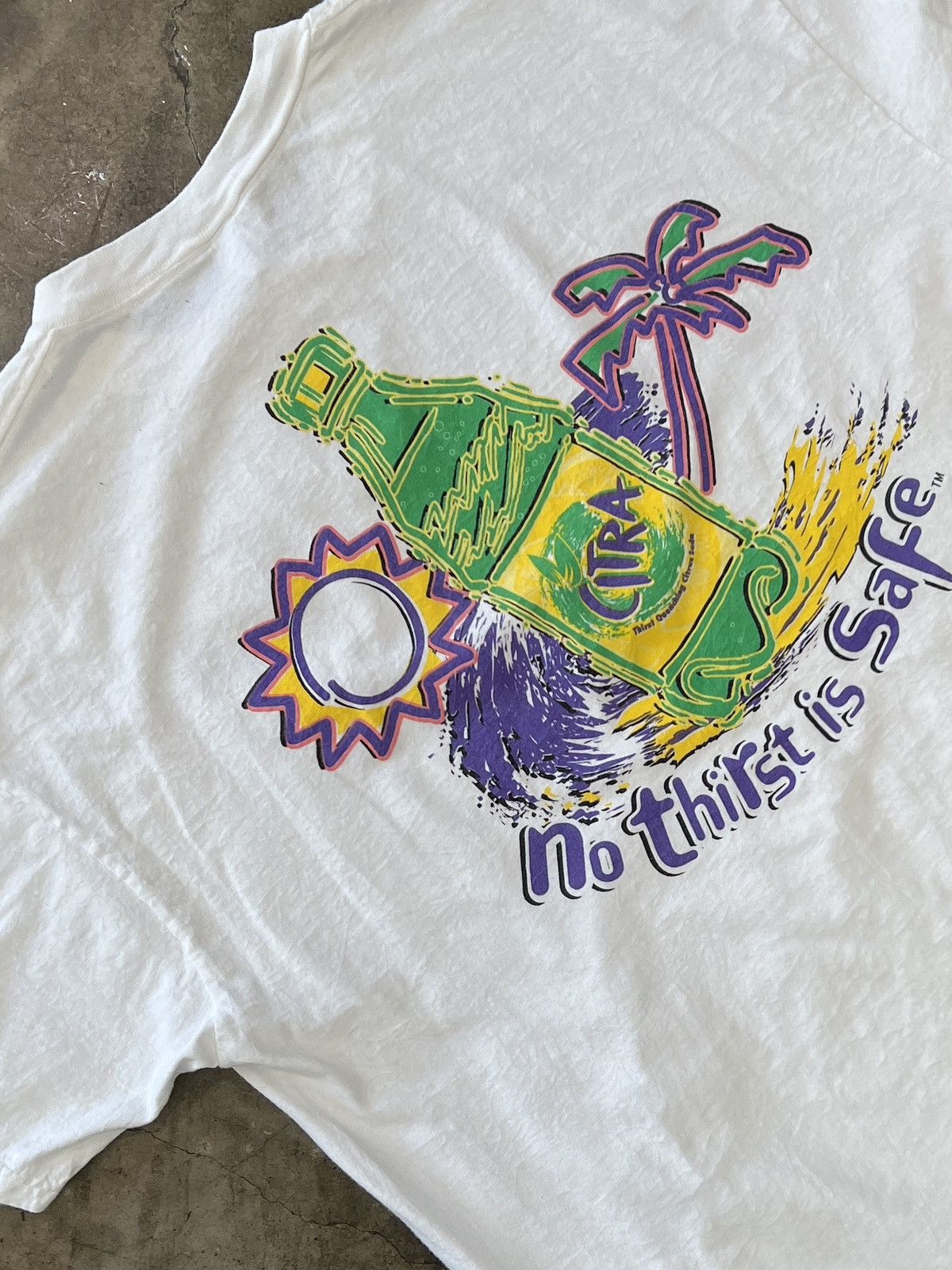 Vintage Vintage No Thirst is Safe Citra Beverage Pomo Tee XL Size US XL / EU 56 / 4 - 1 Thumbnail