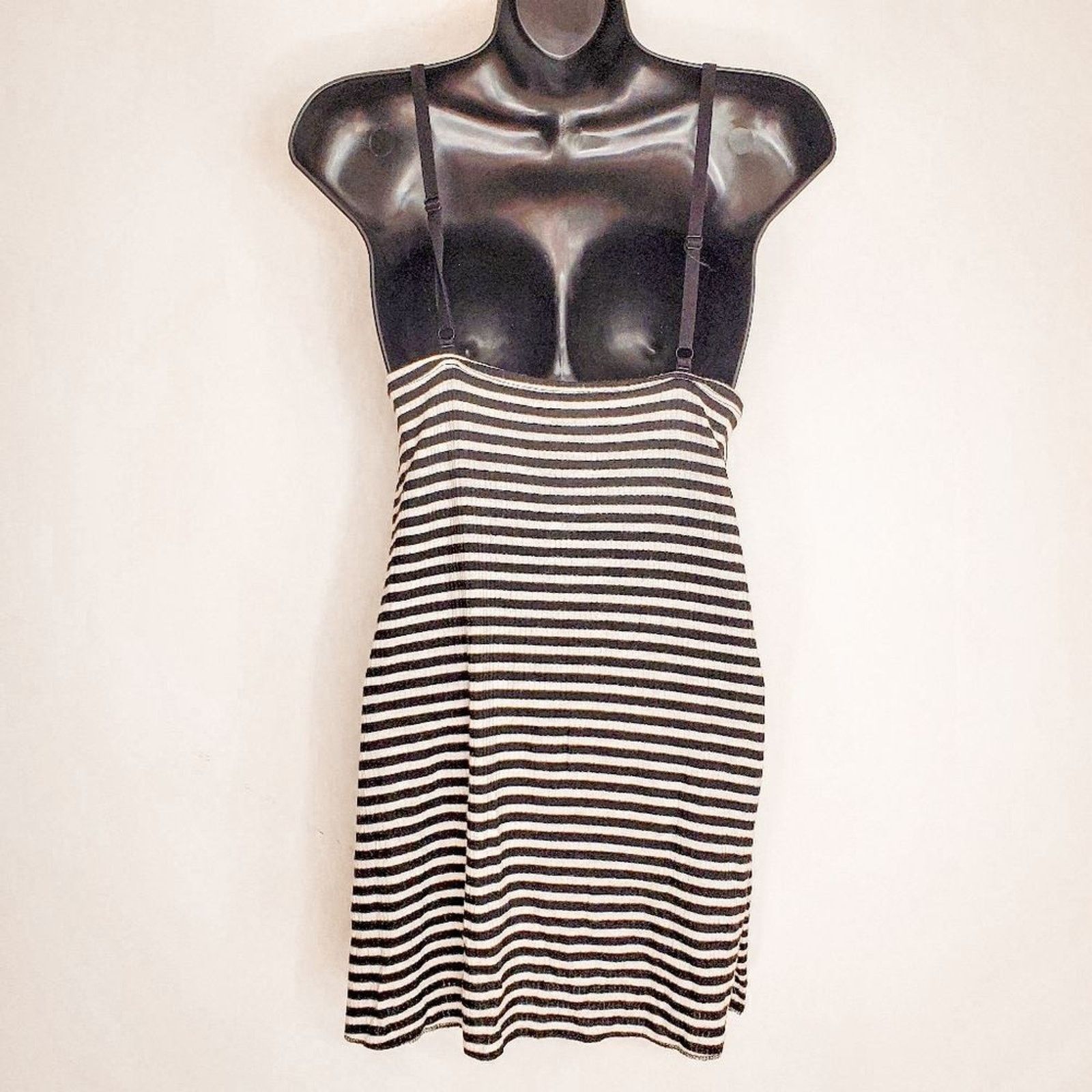 Boys Lie Boys Lie Penny Lane Black White Ribbed Babydoll Dress Size M Size M / US 6-8 / IT 42-44 - 4 Thumbnail