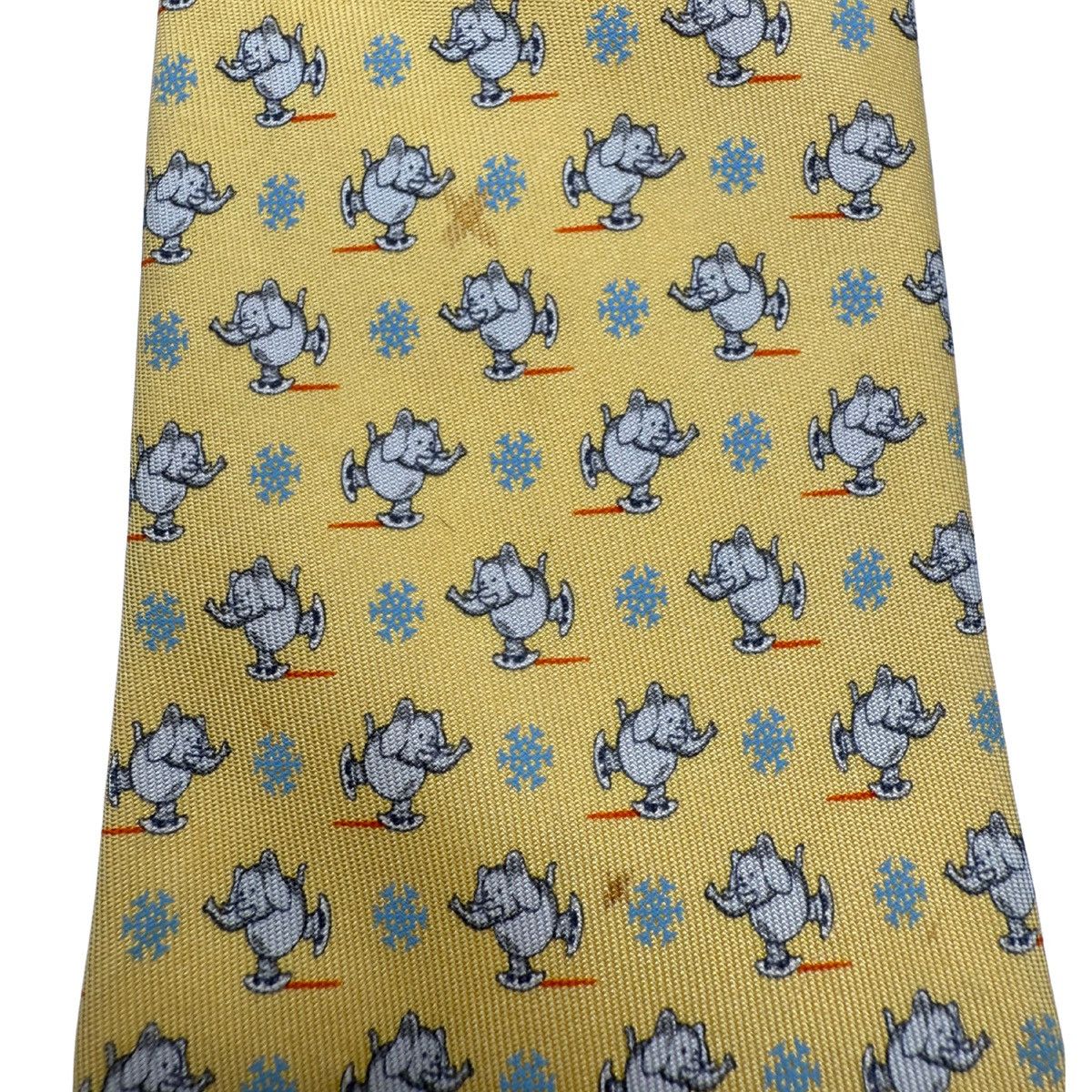 Salvatore Ferragamo Salvatore Ferragamo Men’s Silk Tie, Yellow, Made in Italy Size ONE SIZE - 4 Thumbnail