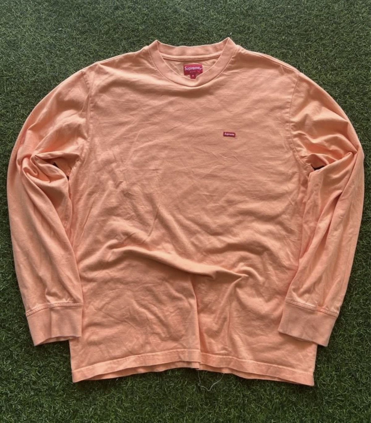 Supreme Small Box L/S Tee Peach Men's