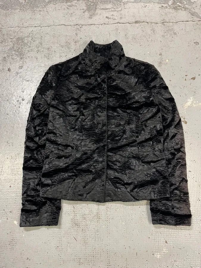 Just Cavalli 2000s Cavalli Wavy Black Faux Fur Jacket Size M / US 6-8 / IT 42-44 - 4 Thumbnail