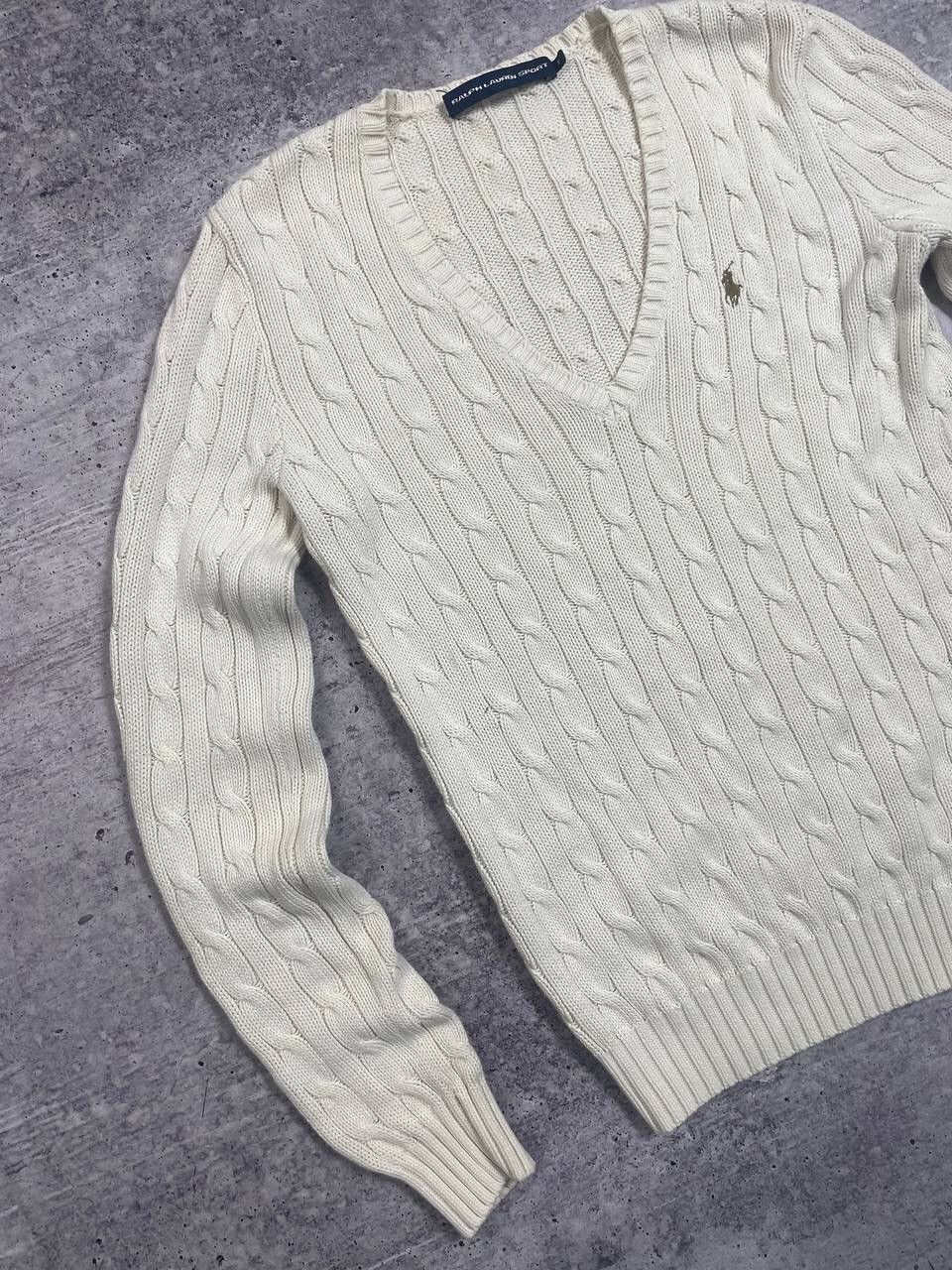 Polo Ralph Lauren Vintage Polo Ralph Lauren V Neck Knitted Sweater Y2K Size M / US 6-8 / IT 42-44 - 2 Thumbnail