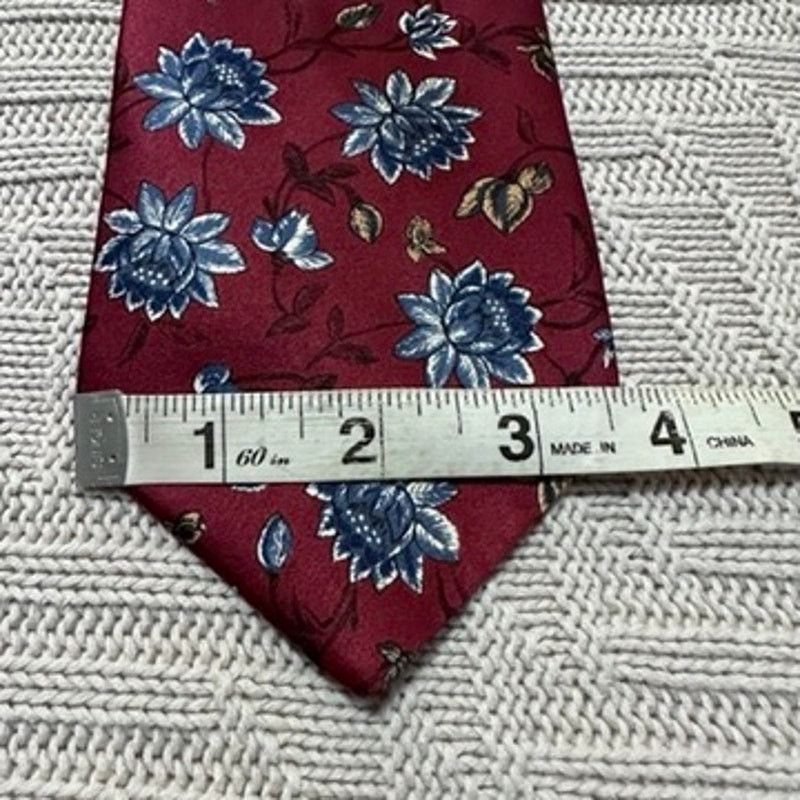 Other Vintage Peters & Ashley burgundy and blue floral silk tie Size ONE SIZE - 6 Thumbnail