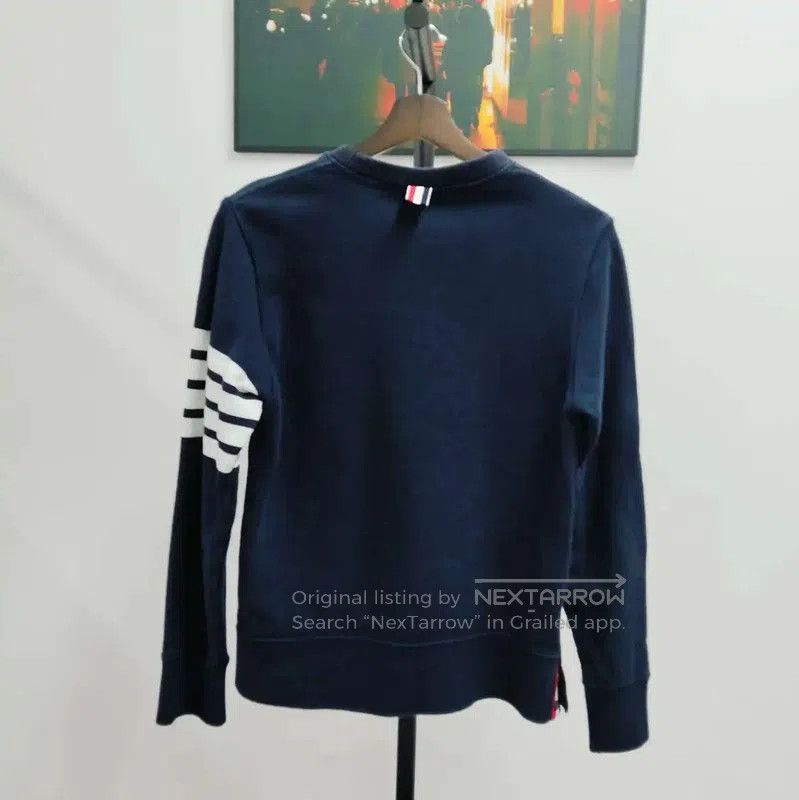 Thom Browne Thom Browne Navy Cotton Long Sleeve Sweatshirt . Size US S / EU 44-46 / 1 - 2 Thumbnail