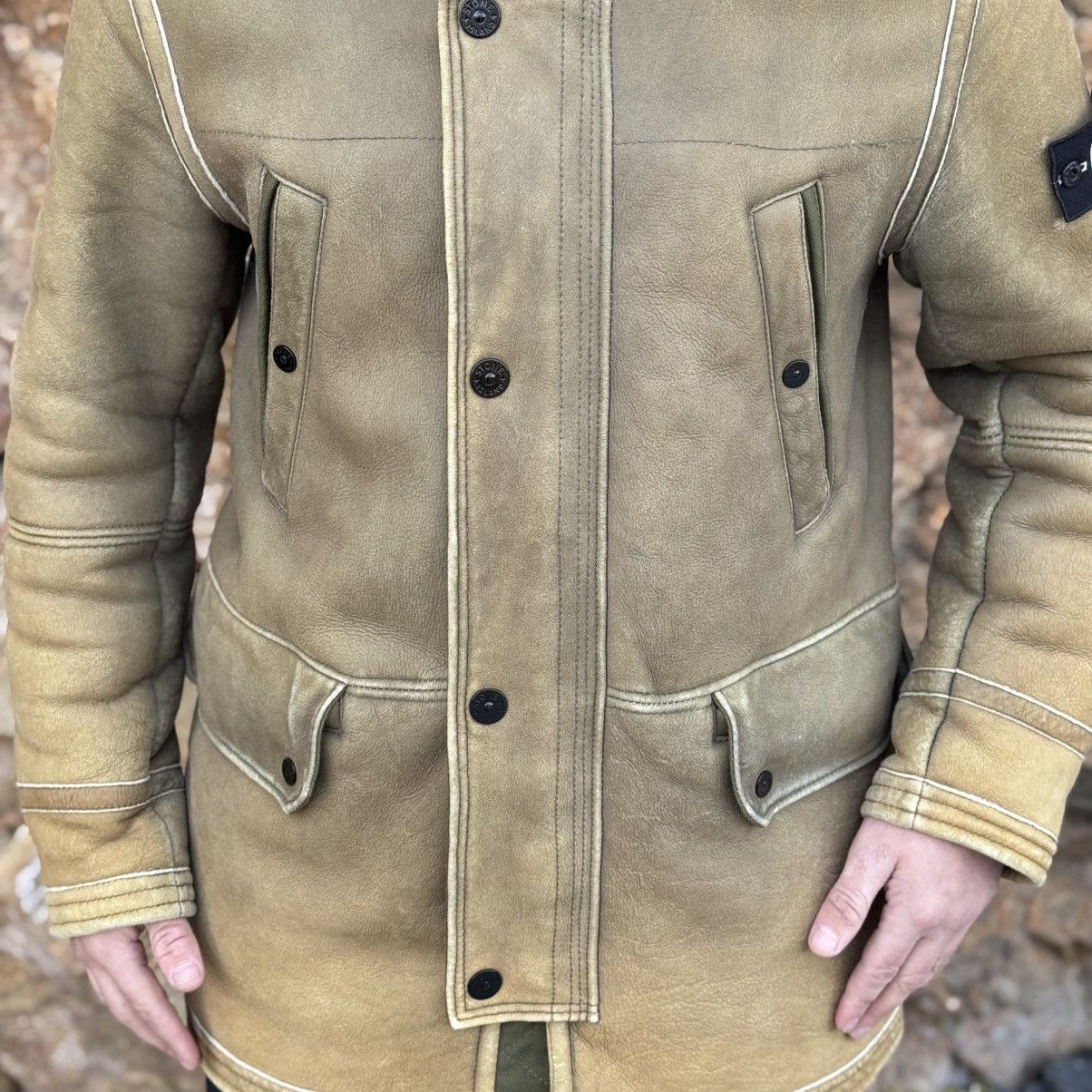 Massimo Osti Stone Island Garmented Mustangs leather sheepskin jacket Size US L / EU 52-54 / 3 - 6 Thumbnail