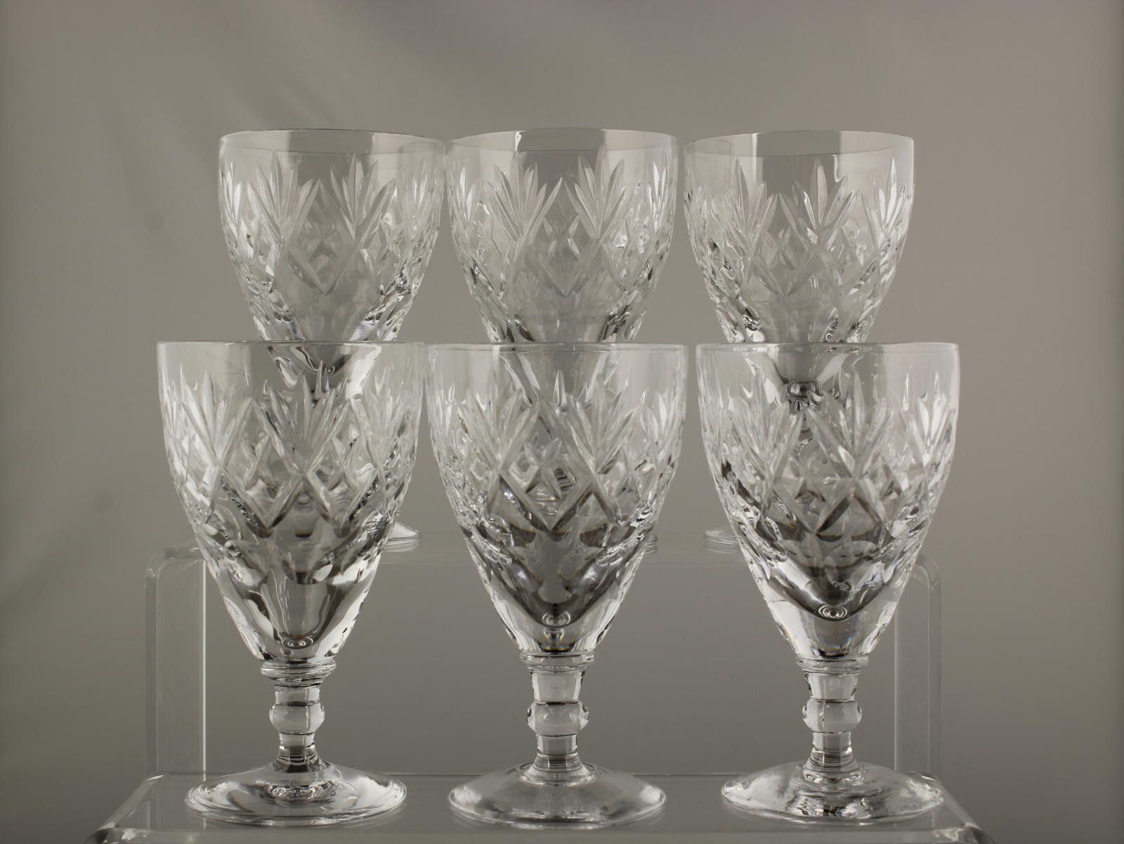 Other Set of 6 Webb Corbett Crystal “GEORGIAN" Wine Glass -11.9cms Size ONE SIZE - 1 Thumbnail