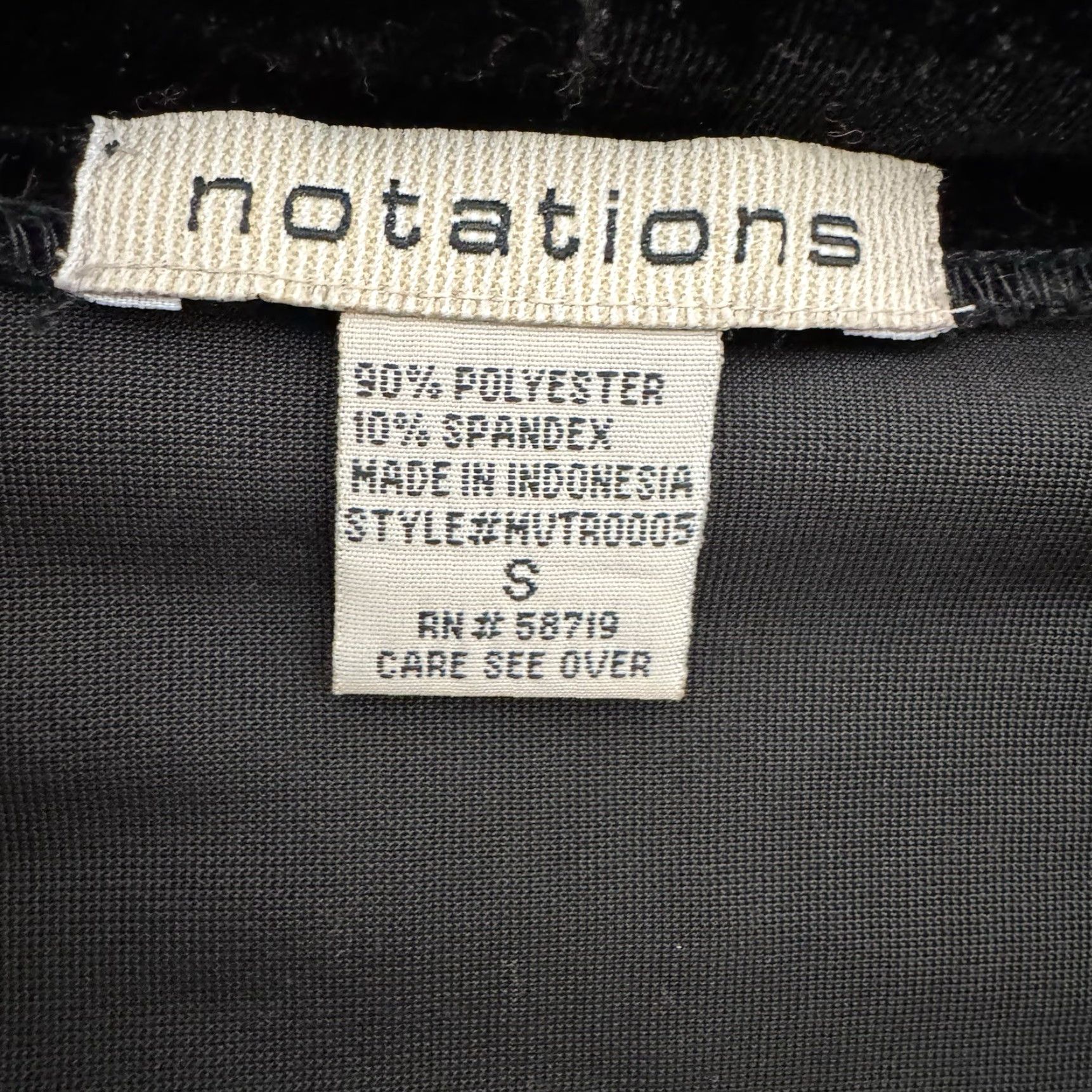 Vintage Notations Velour Open Front Jacket Cardigan S Black Glitter Moon Whimsigoth Witchy Womens Size S / US 4 / IT 40 - 2 Thumbnail