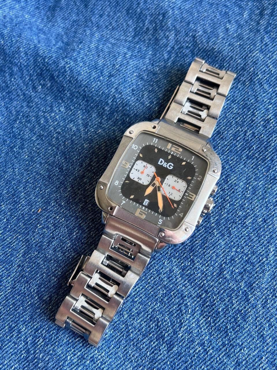 Dolce & Gabbana D&G MEN'S METAL BIG CHUNKY METAL STEEL QUARTZ WATCH 2000S Size ONE SIZE - 3 Thumbnail