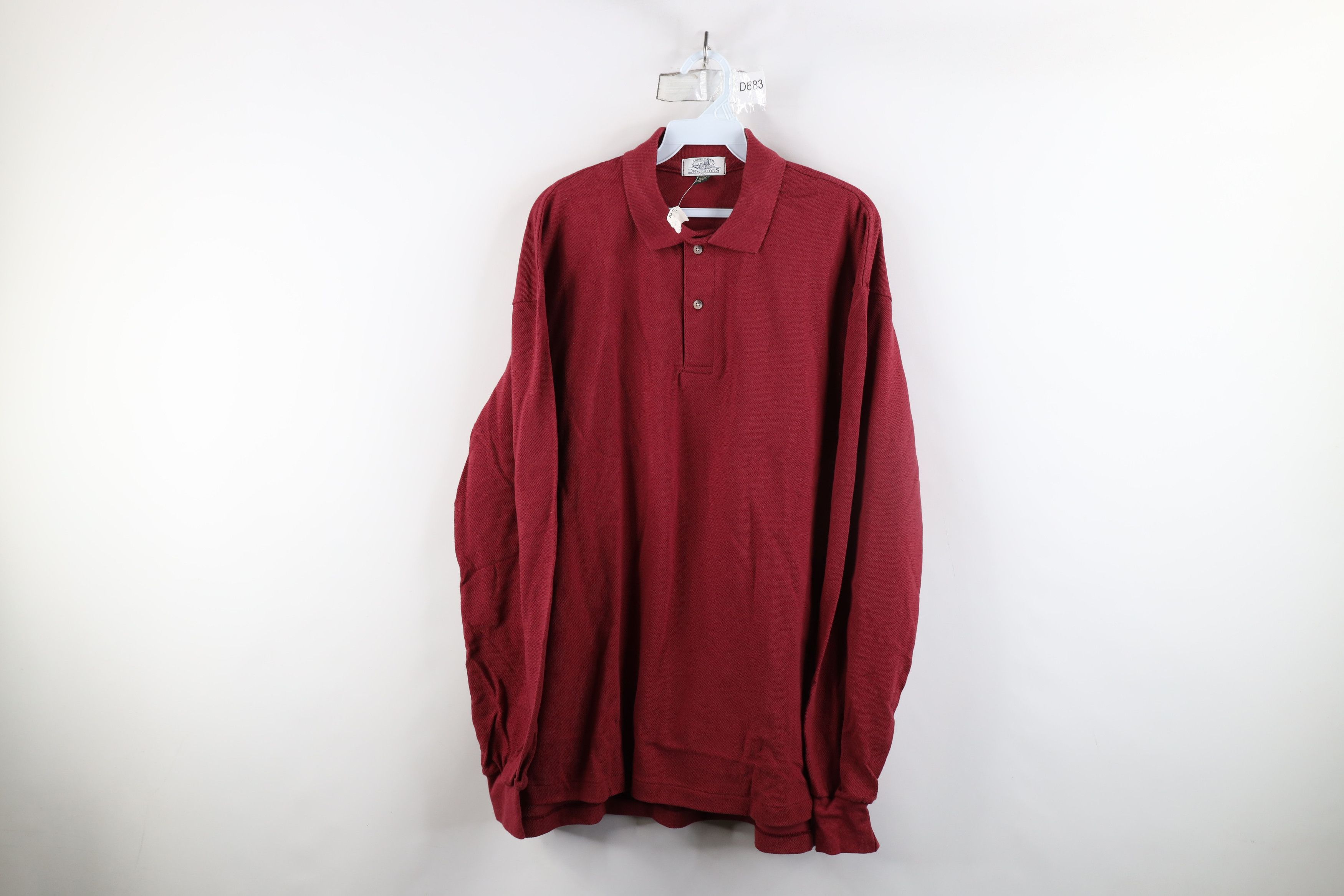 Vintage Deadstock Vintage 90s Streetwear Long Sleeve Polo Shirt USA Size US L / EU 52-54 / 3 - 1 Thumbnail