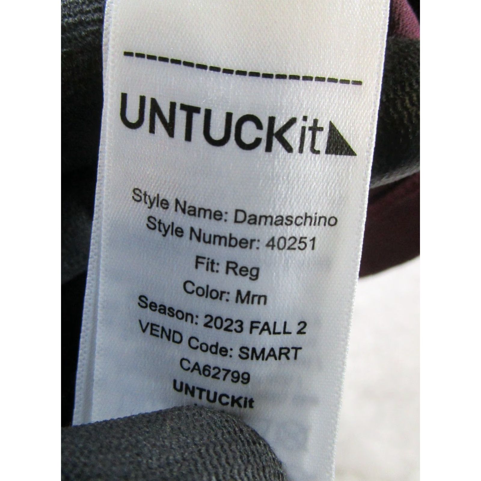 UNTUCKit UNTUCKit Polo Shirt Mens XL Burgundy Cotton Golf Shirt Size US XL / EU 56 / 4 - 4 Thumbnail
