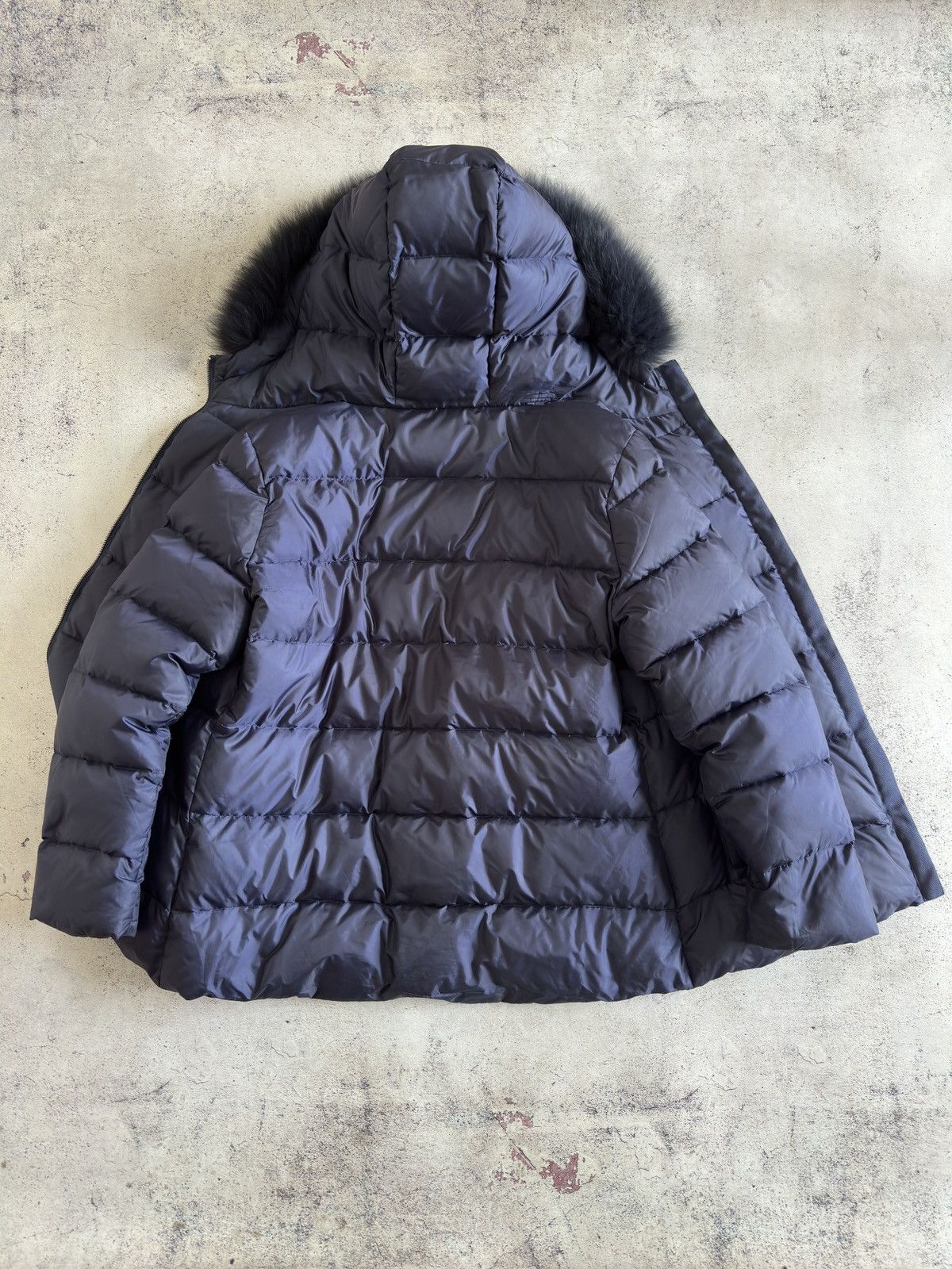 Gerard Darel Gerard Darel Paris Blue Down Jacket With Fur Hood Size 2 Size L / US 10 / IT 46 - 15 Thumbnail