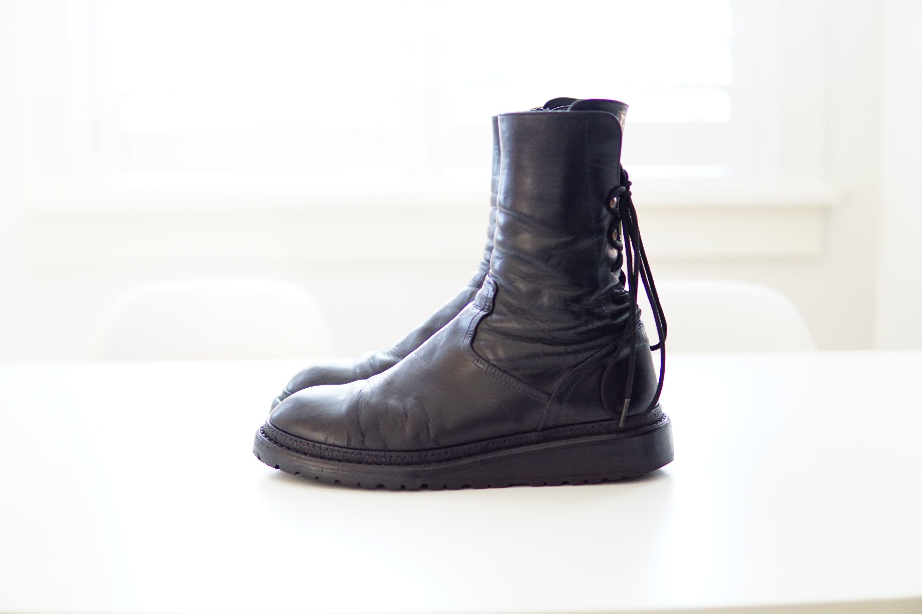 Ann Demeulemeester FW14 Backlace Corset Boots Size US 9 / EU 42 - 2 Thumbnail
