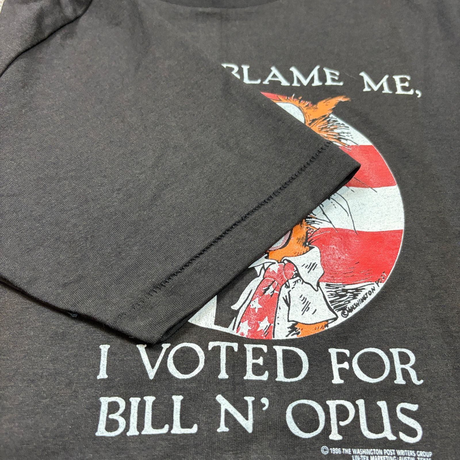 Vintage VTG 1986 I Voted For Bill N' Opus Shirt Men's L Bill the Cat Size US L / EU 52-54 / 3 - 9 Thumbnail