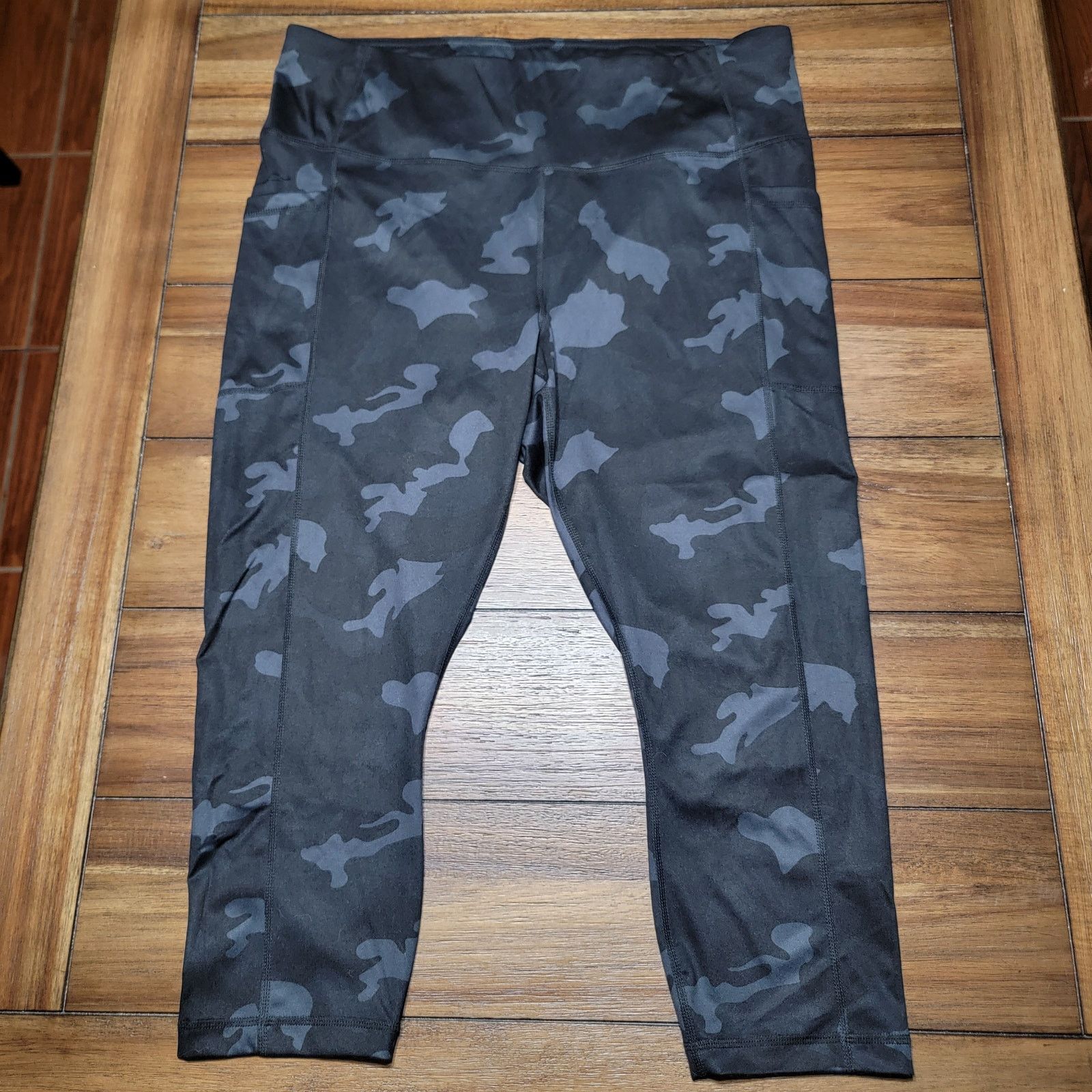 Other Yogalicious Lux Black Camo Leggings - Size 2X Size 36" / US 14 / IT 50 - 1 Thumbnail