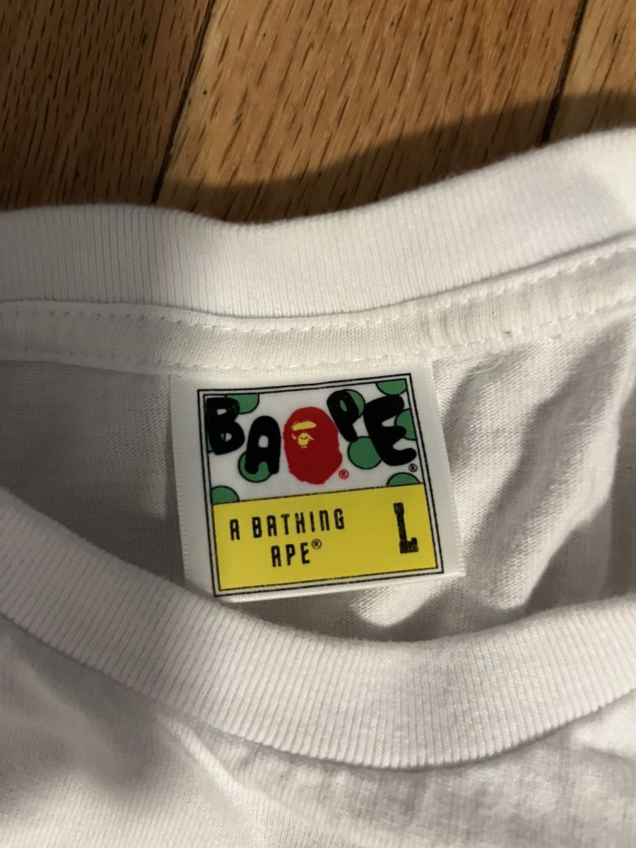 Bape BAPE “GO APE” TEXT BUBBLE TEE IN LARGE, CROPPED FIT Size US L / EU 52-54 / 3 - 2 Thumbnail